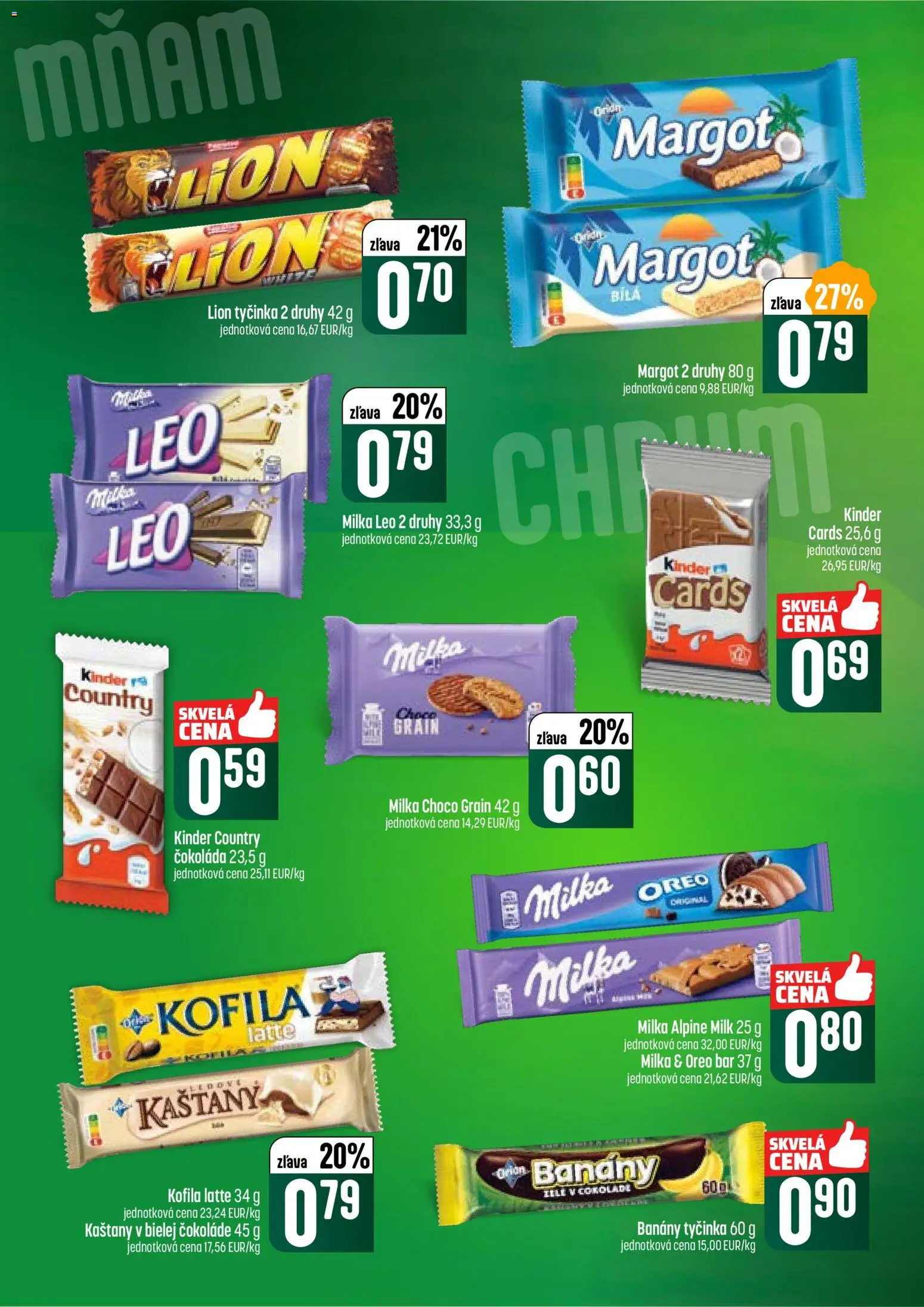 Nové COOP Jednota akcie – leták je platný od 15.01.2026 | Strana: 40 | Produkty: Banány, Kinder, Čokoláda, Milka