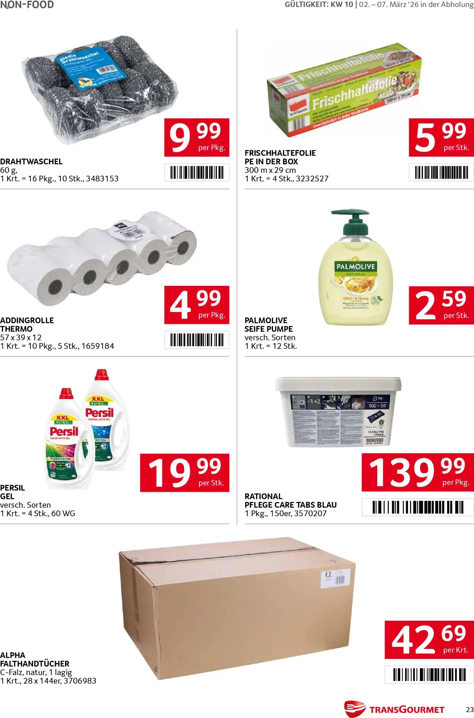 Transgourmet Flugblatt gültig ab 02.03.2026 | Seite: 22 | Produkte: Box, Seife