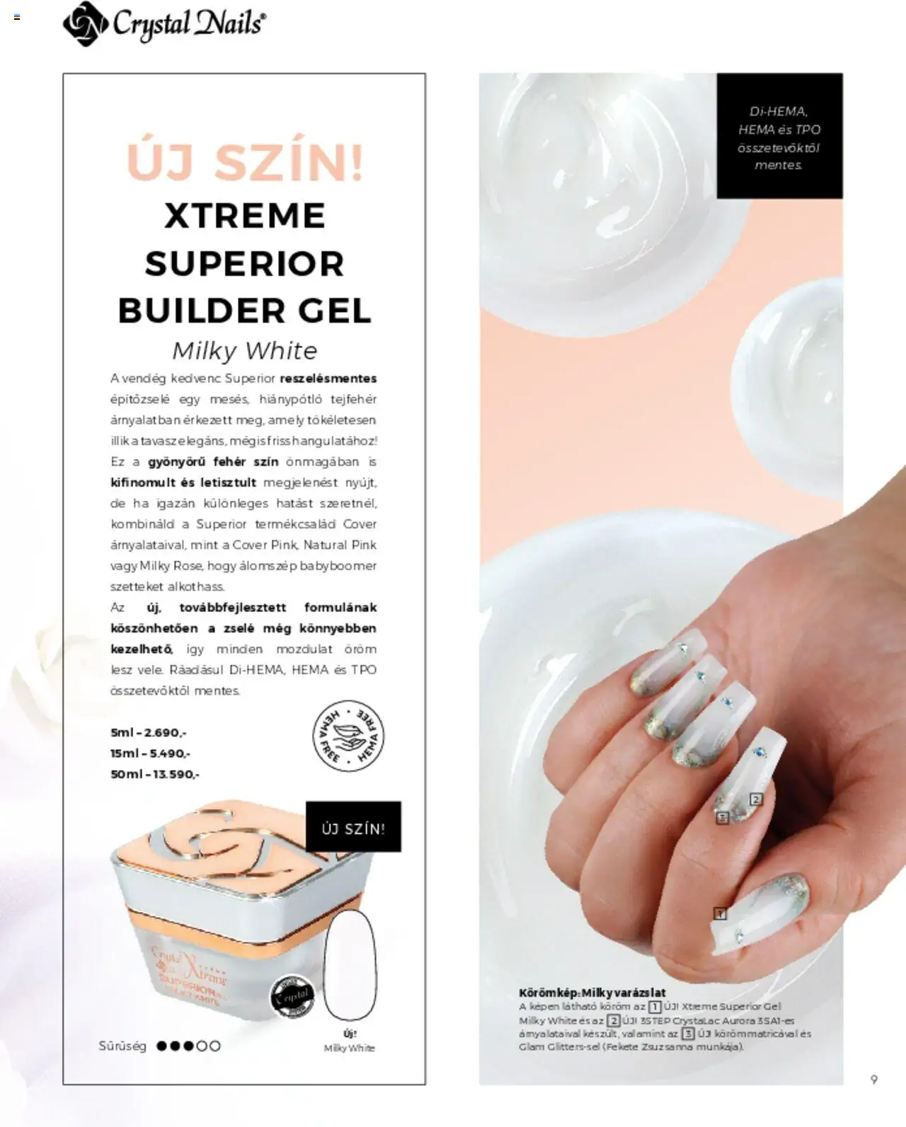 Crystal Nails akciós ujság - amely érvényes a következő dátumtól: 01.03.2025 | Oldal: 9