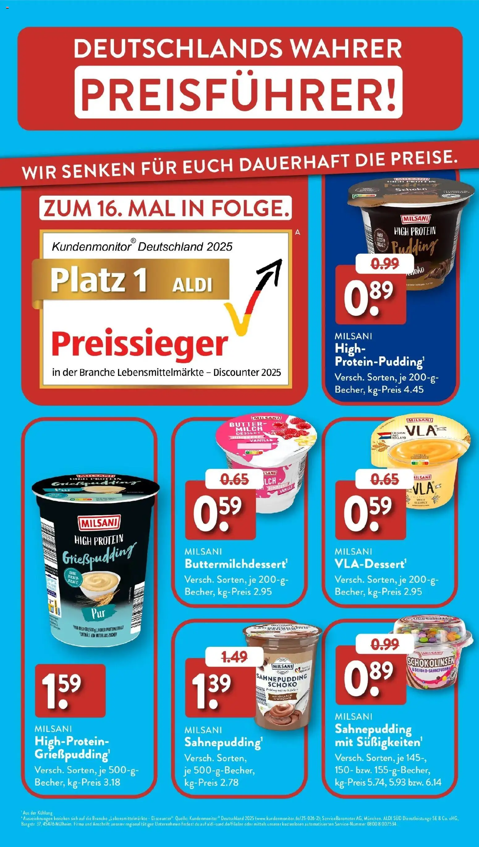 Aldi Süd Wochenangebote – gültig ab 02.03.2026 | Seite: 27 | Produkte: Butter, Pudding, Zucker, Himbeere