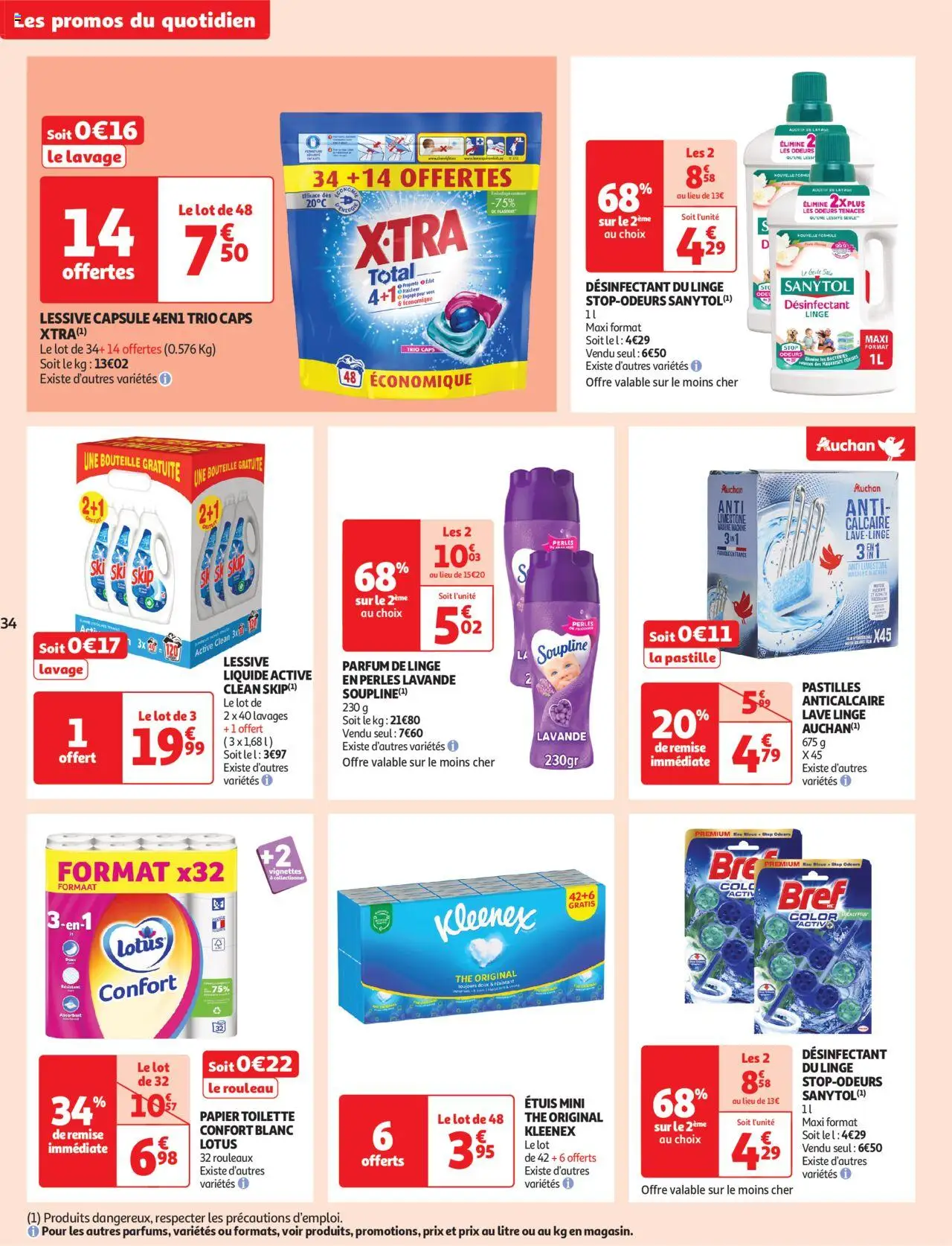  | Page: 34 | Produits: Lave linge, Papier toilette, Parfum, Détergent