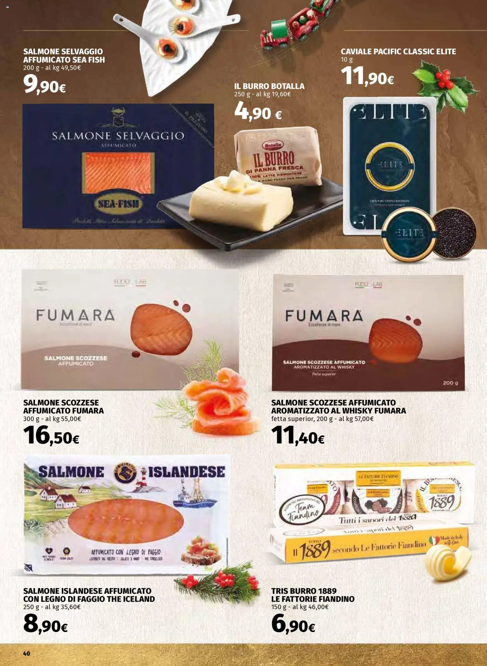 Volantino COOP del 01.12.2025 | Pagina: 40 | Prodotti: Salmone, Whisky, Burro, The