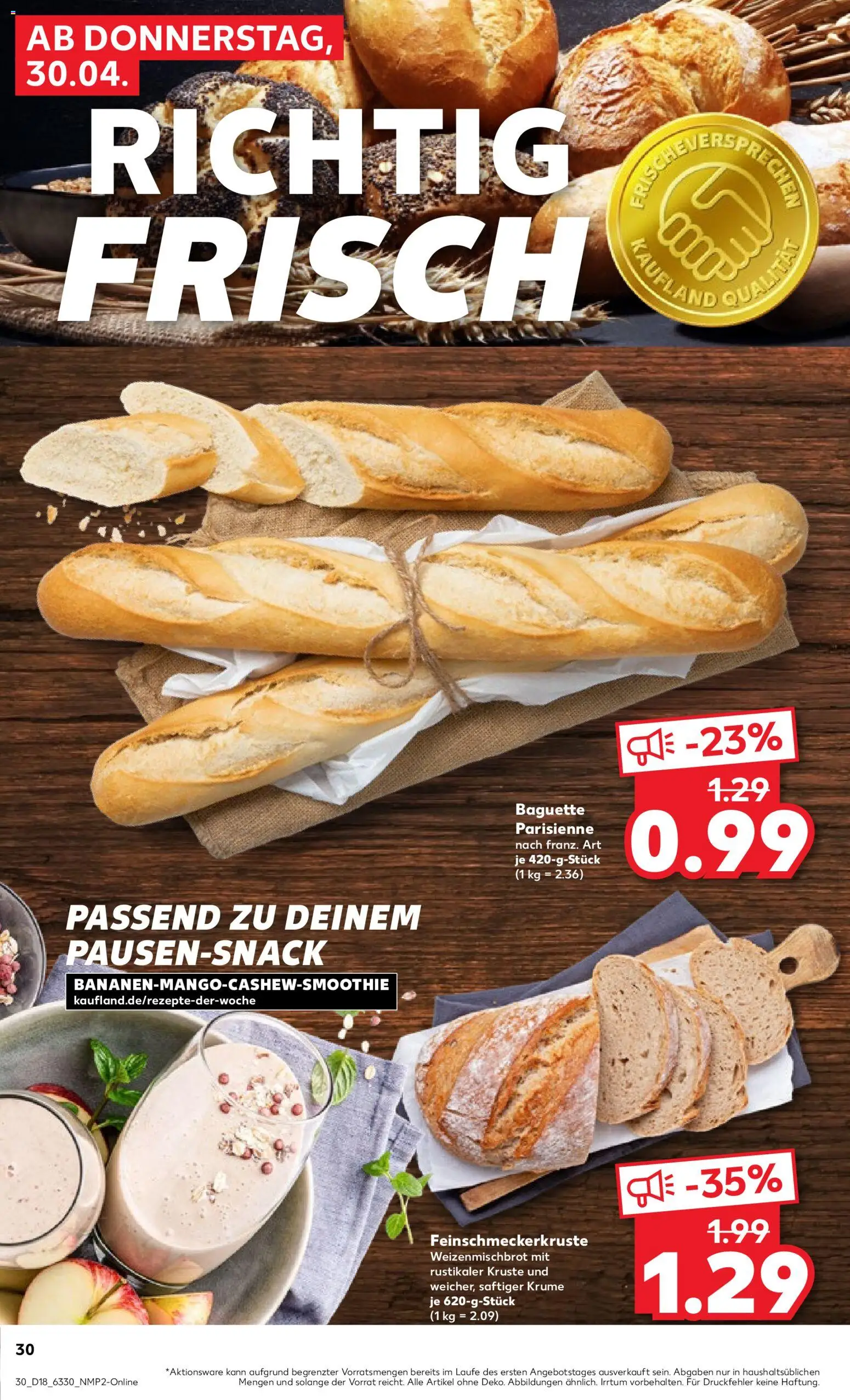 Kaufland Prospekt Hamburg	 – gültig ab 30.04.2026 | Seite: 32 | Produkte: Baguette