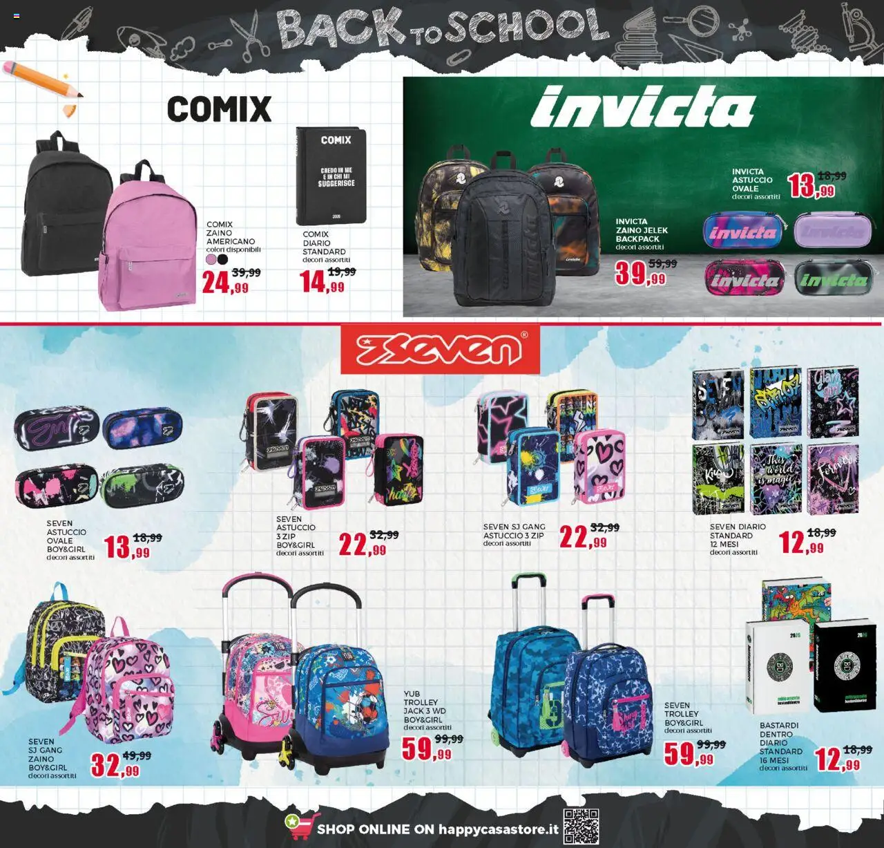 Volantino Happy Casa del 27.08.2025 | Pagina: 10 | Prodotti: Zaino, Astuccio, Trolley