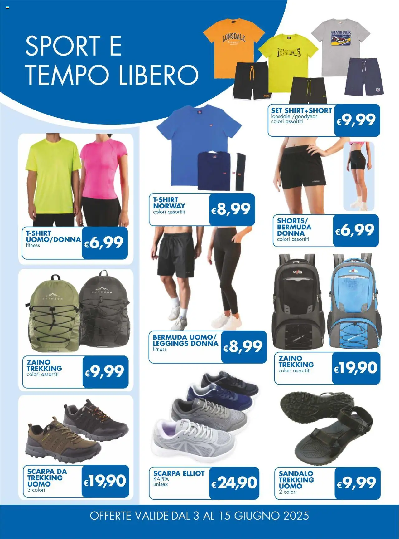 Volantino MD Discount del 03.06.2025 | Pagina: 28 | Prodotti: Leggings, Zaino, Bermuda, T-shirt