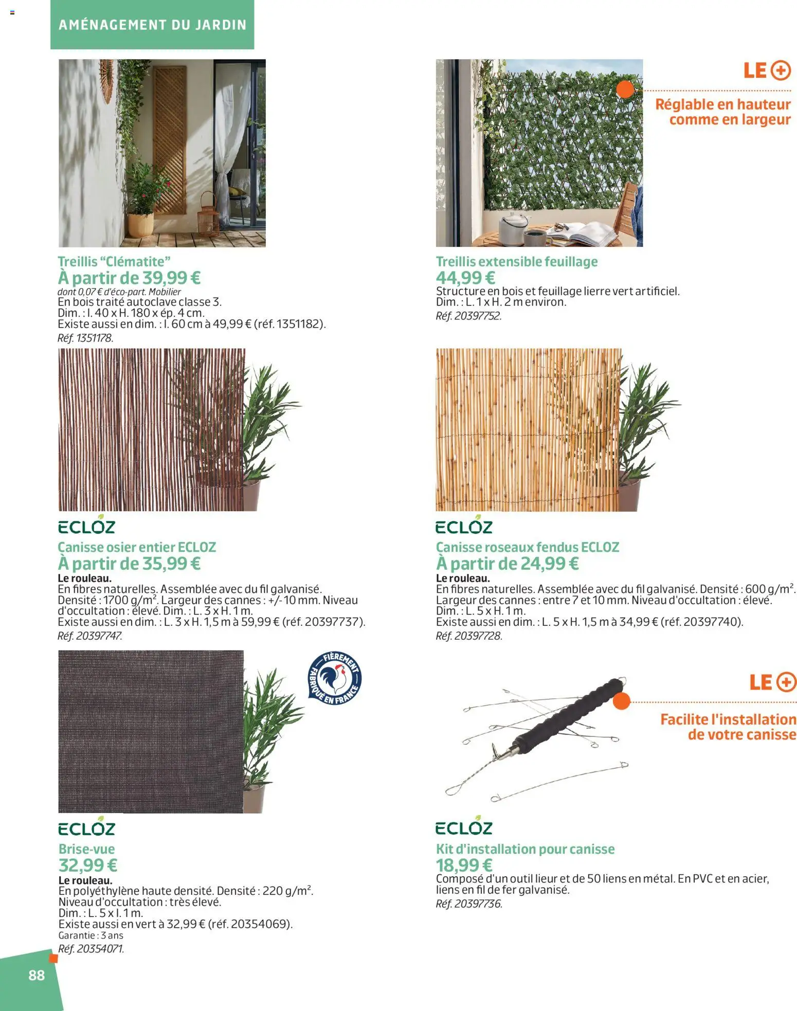 {H1} | Page: 88 | Produits: Treillis extensible