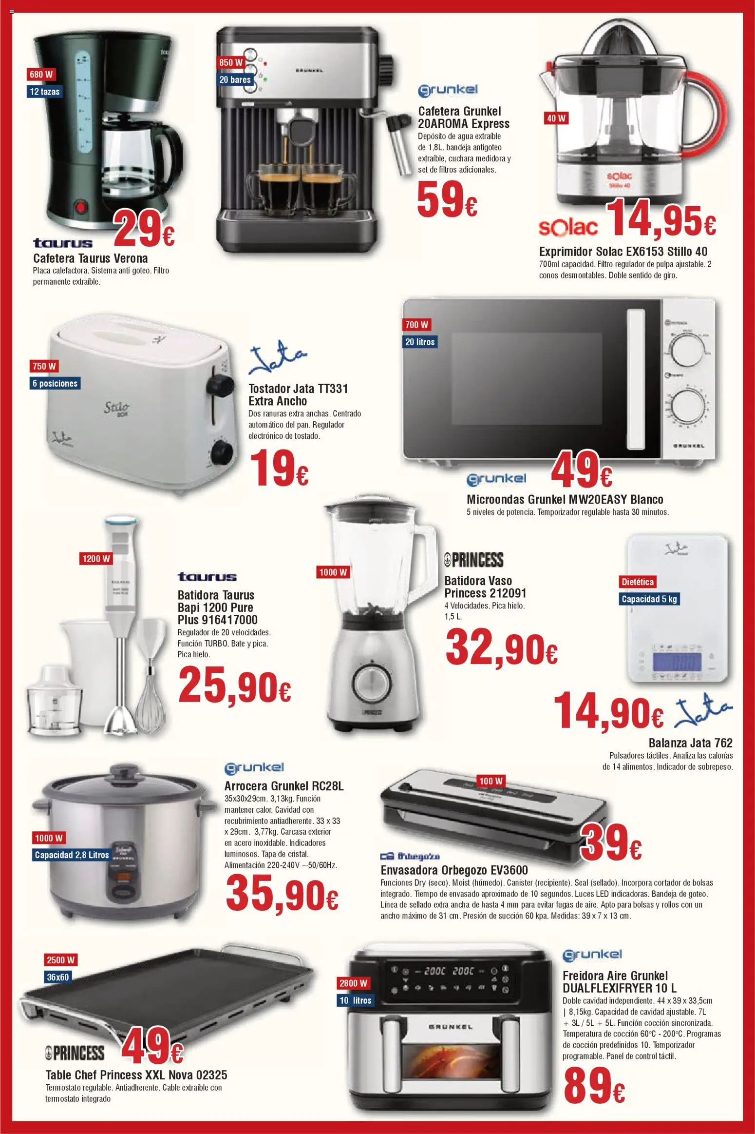 Froiz - Folleto Hiper │ válido desde el 08.01.2026 | Página: 5 | Productos: Cafetera, Exprimidor, Tostador, Freidora