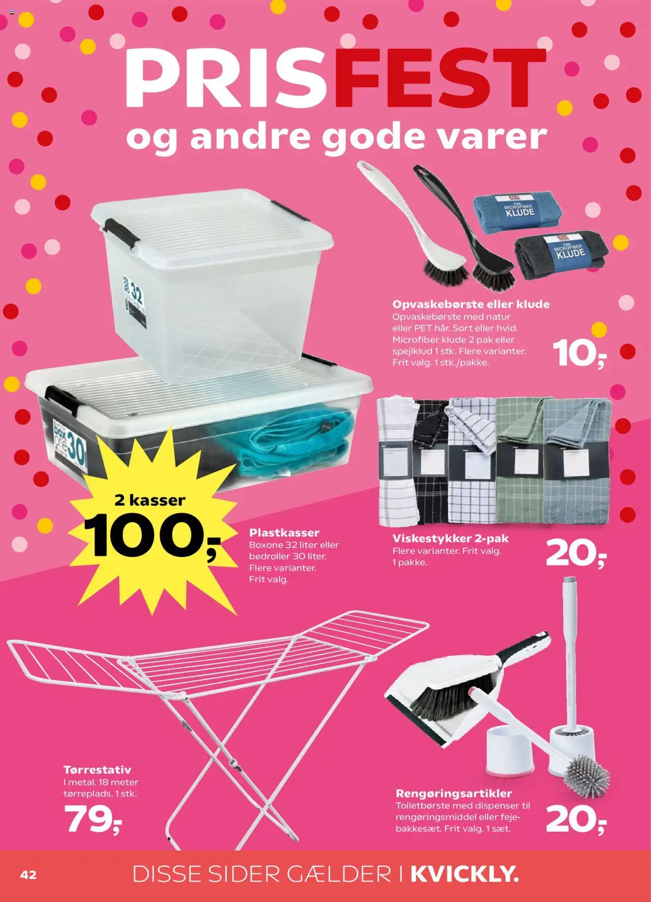 Kvickly Tilbudsavis gyldig fra 22.08.2025 | Side: 42 | Produkter: Viskestykker
