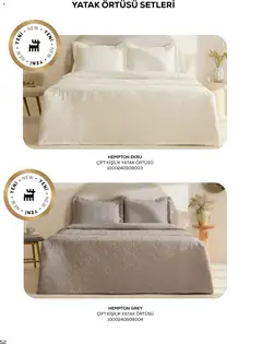 01.03.2026 tarihinden itibaren geçerli olan Karaca Home kataloğu önizlemesi | Sayfa: 52 | Ürünler: Yatak, Yatak örtüsü