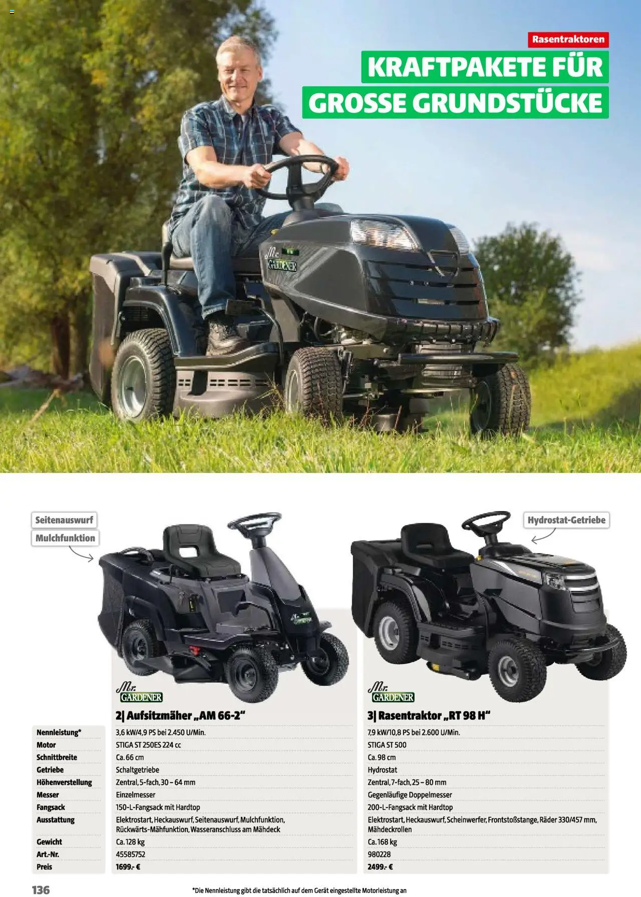 Hagebau Gartenkatalog 2025 gültig ab 05.03.2025 | Seite: 136 | Produkte: Gewicht, Rasenmäher