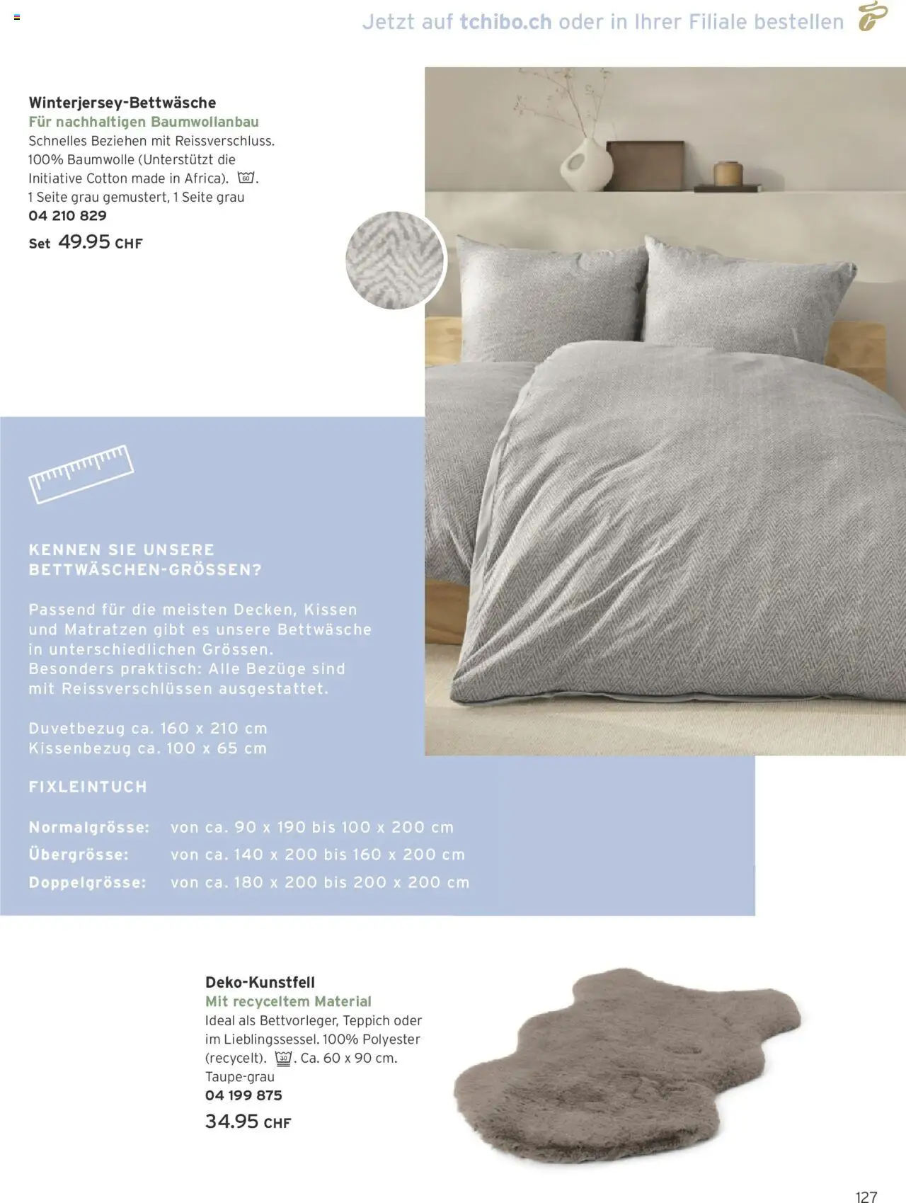 Tchibo Aktionen – gültig ab 10.10.2025 | Seite: 127 | Produkte: Kissen, Teppich, Bettwäsche