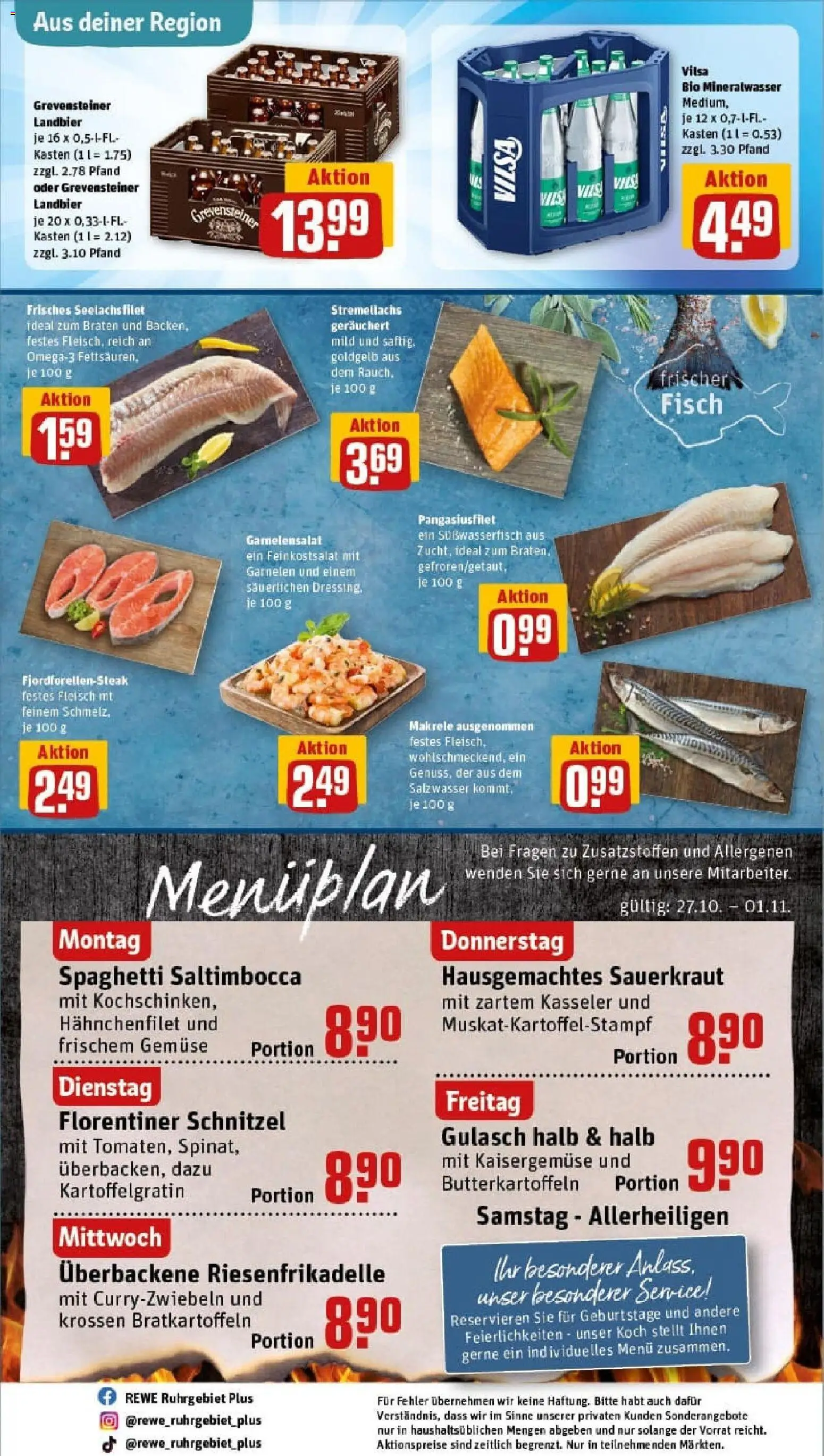 Rewe prospekt Hamm	 – gültig ab 26.10.2025 | Seite: 34 | Produkte: Schnitzel, Mineralwasser, Gemüse, Gulasch