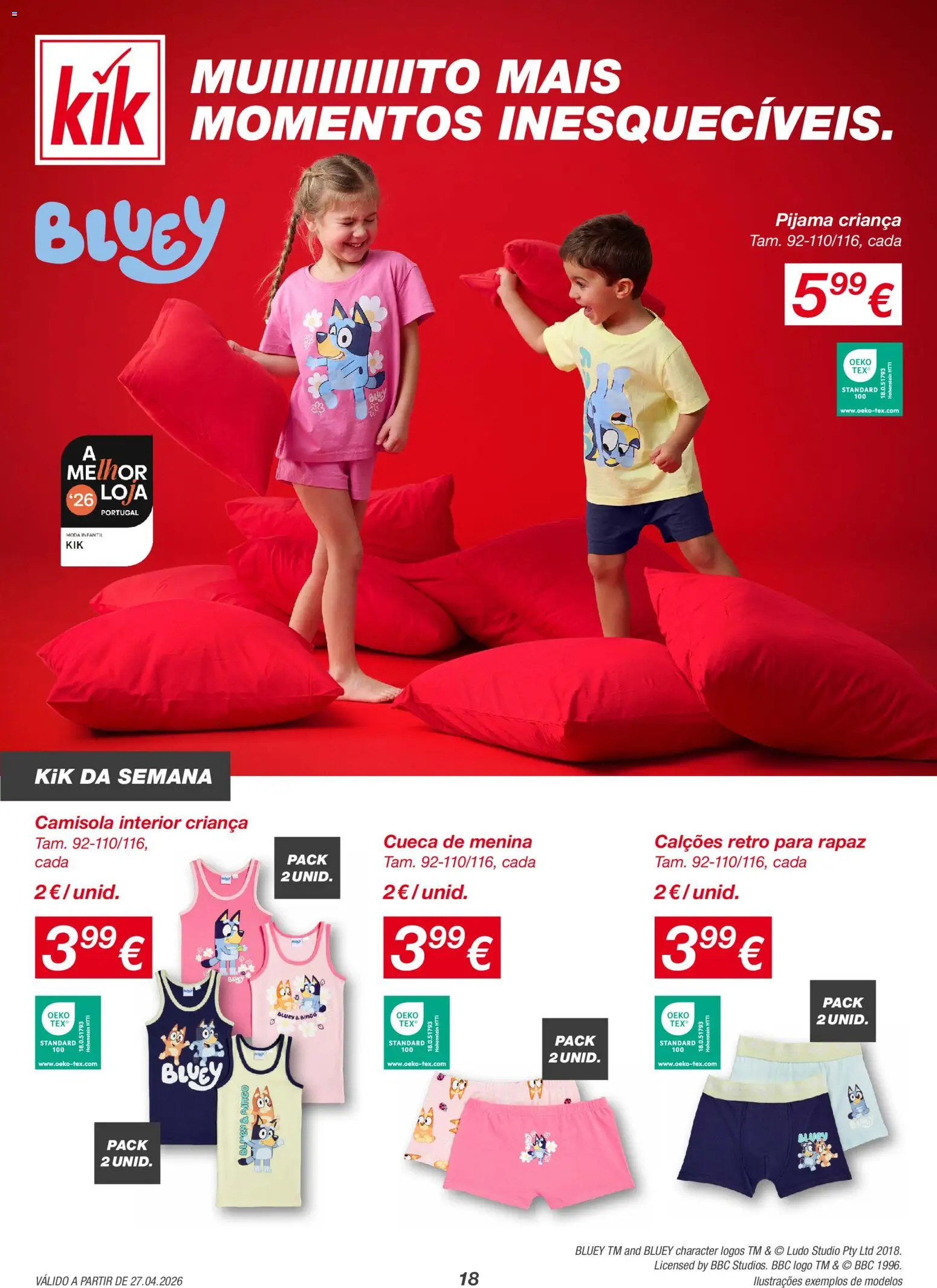 KIK folheto │ válido de 27.04.2026 | Página: 18 | Produtos: Calções, Camisola