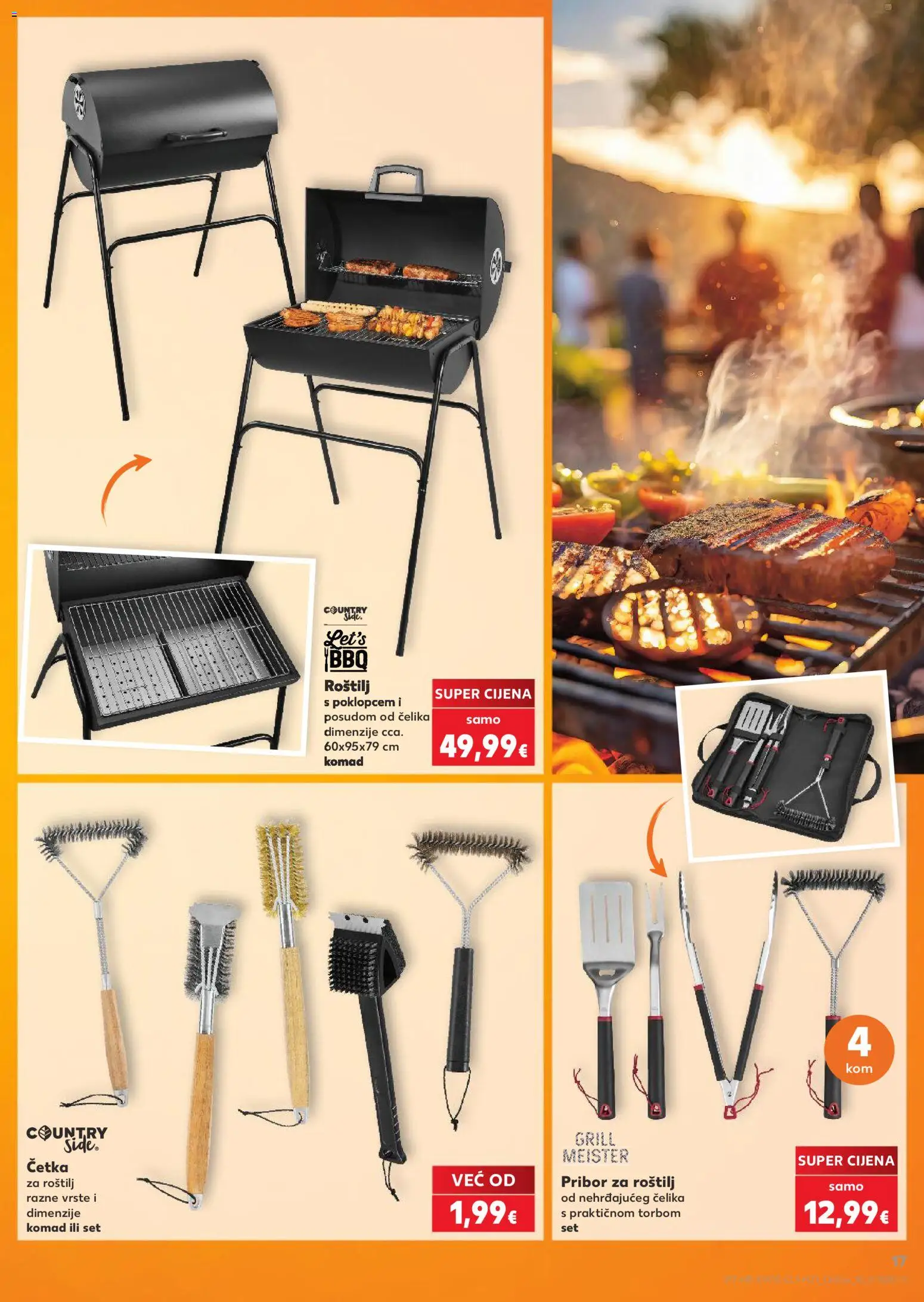 Kaufland katalog | vrijedi od 07.04.2026 | Stranica: 17 | Proizvodi: Roštilj, Četka