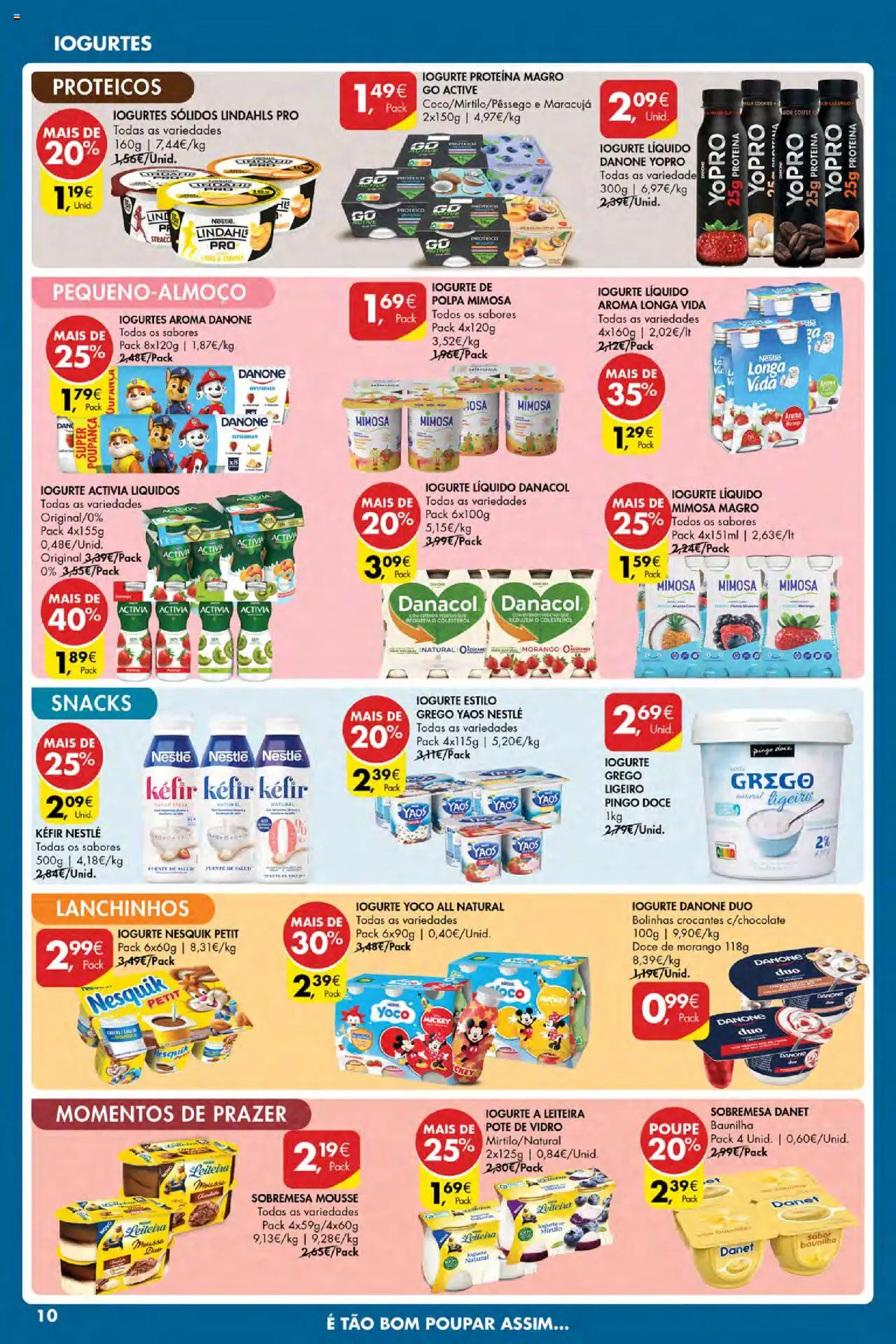 Pingo Doce Poupe Esta Semana Açores │ válido de 14.08.2025 | Página: 10 | Produtos: Iogurtes, Iogurte, Iogurte liquido, Proteina