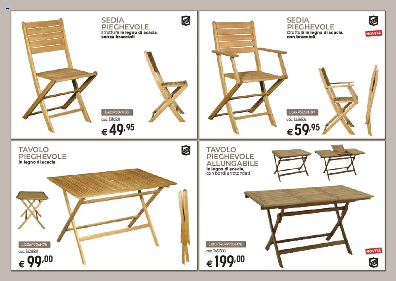 Volantino Brico OK del 03.03.2025 | Pagina: 22 | Prodotti: Braccioli, Tavolo, Sedia