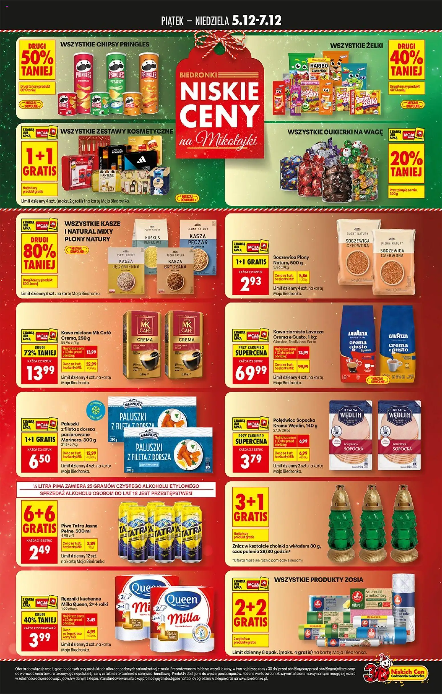 Biedronka gazetka - Tani weekend od 05.12.2025 | Strona: 2 | Produkty: Kasza, Cukierki na wagę, Kawa ziarnista Lavazza, Kawa ziarnista