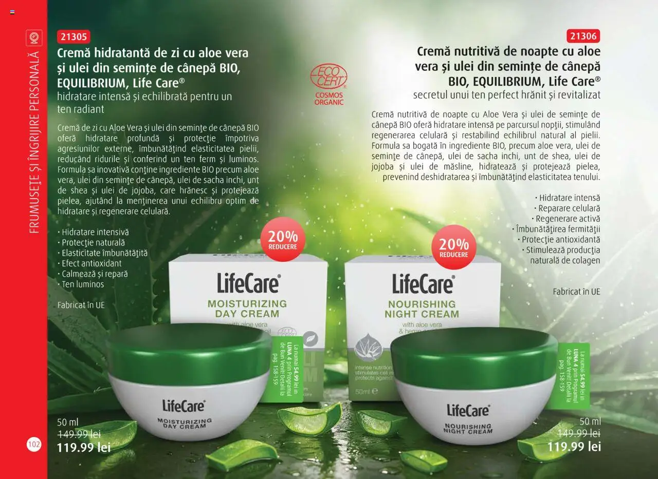 Noul catalog Life Care – valabil de la 01.10.2025 | Pagină: 104 | Produse: Şerit ödül, Cremă de zi, Aloe vera, Ulei