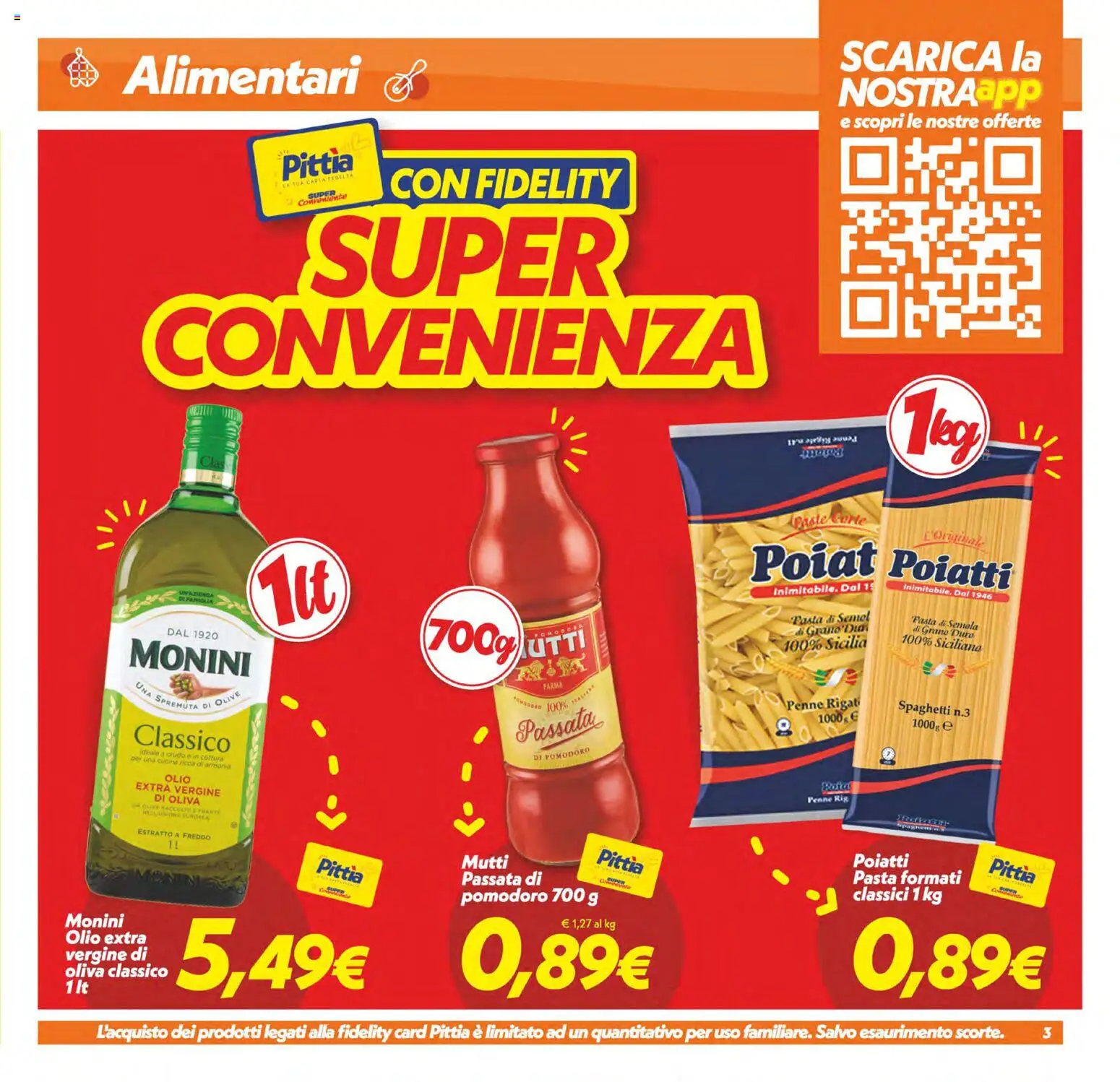 Volantino SuperConveniente del 17.04.2026 | Pagina: 3 | Prodotti: Olio, Pasta, Olio extra vergine, Penne