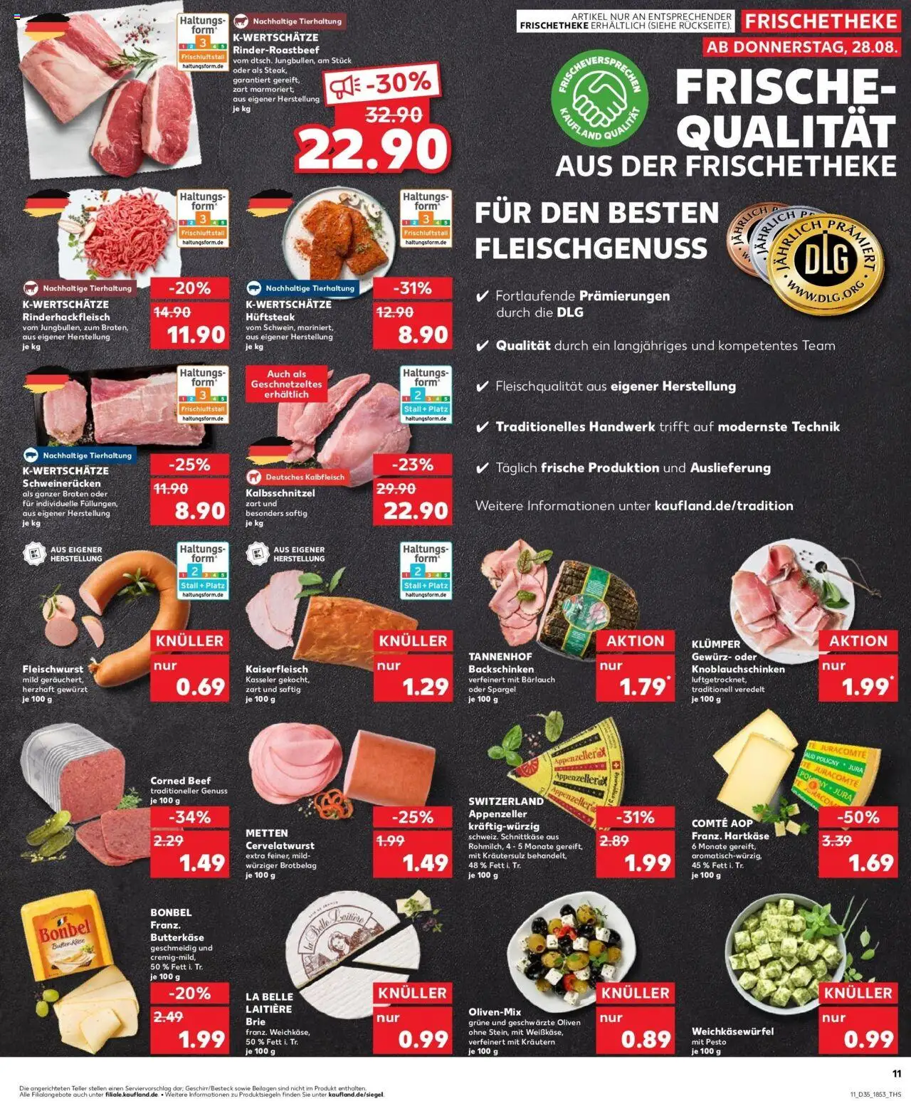 Kaufland prospekt Bad Oldesloe	 – gültig ab 28.08.2025 | Seite: 11 | Produkte: Butter, Spargel, Schweinerucken, Steak