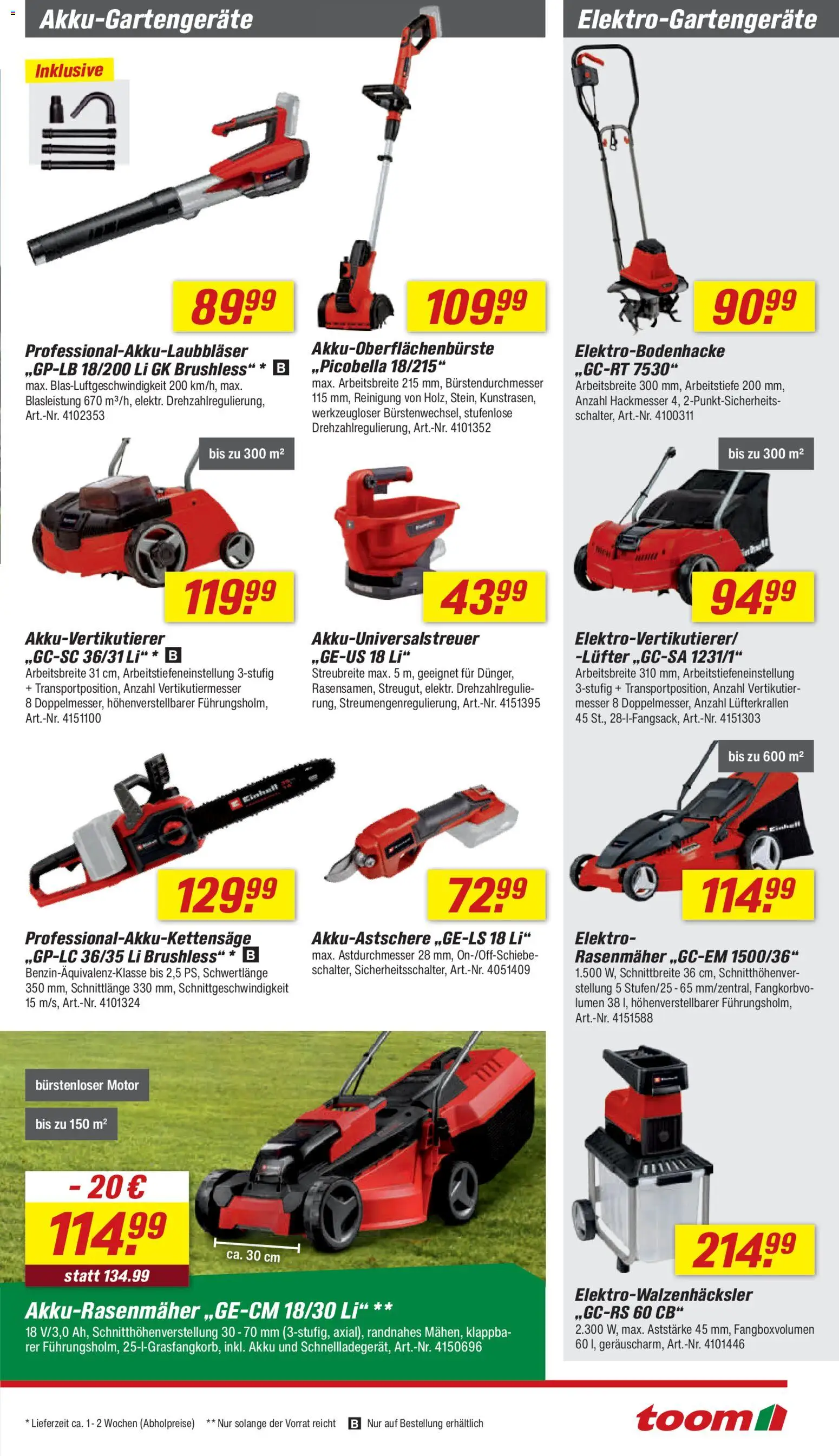 Toom Baumarkt Prospekt 	 – gültig ab 04.04.2026 | Seite: 13 | Produkte: Rasenmäher