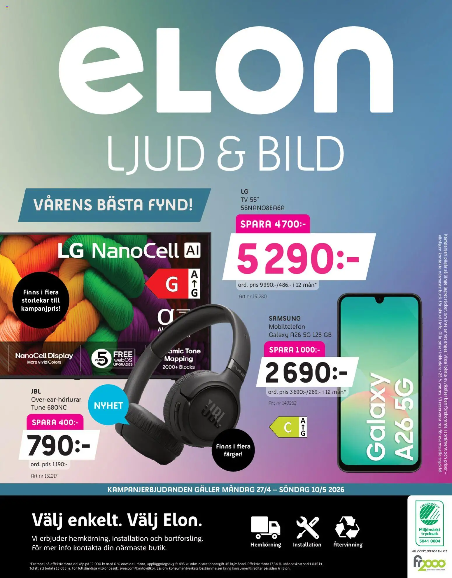 Elon reklamblad aktuell från 27.04.2026 | Sida: 14 | Produkter: Galler, Tv