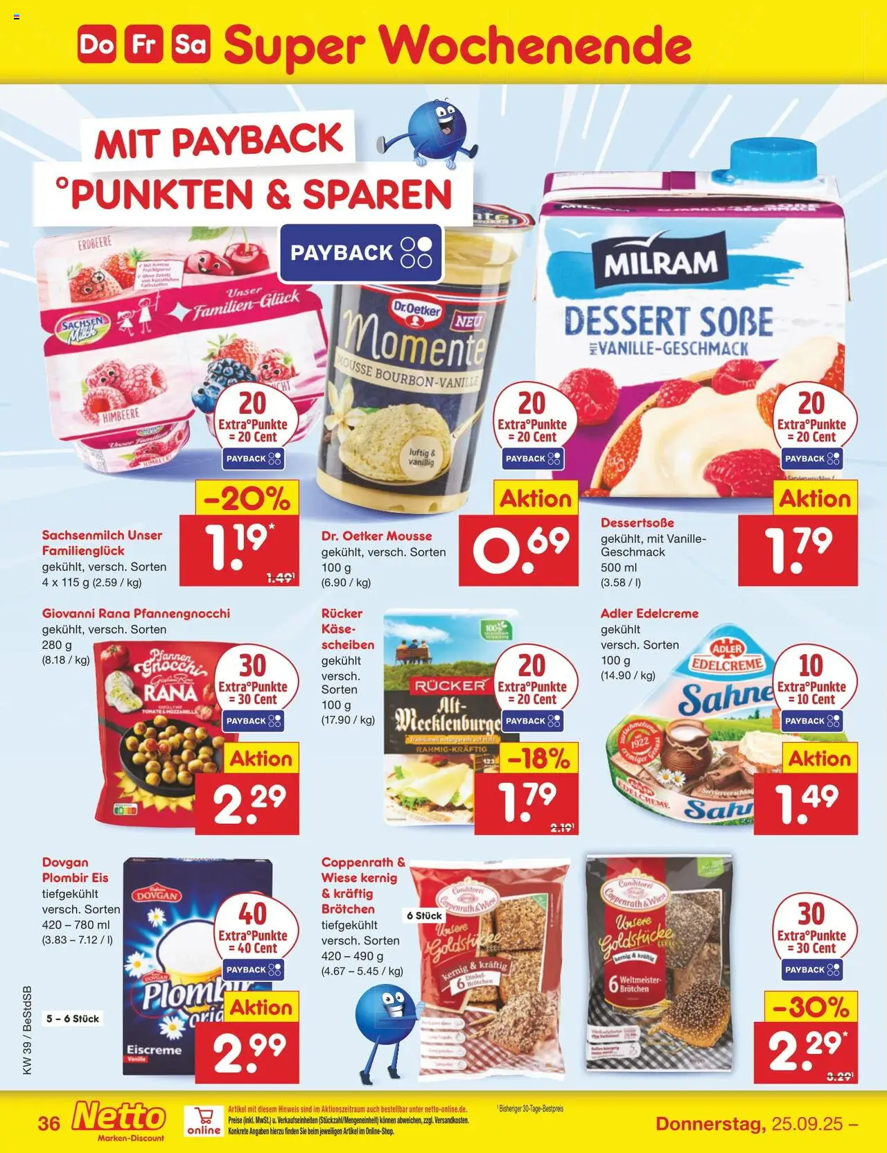 Netto Marken-Discount Prospekt 	 – gültig ab 22.09.2025 | Seite: 40 | Produkte: Käse, Soße, Milram, Himbeere