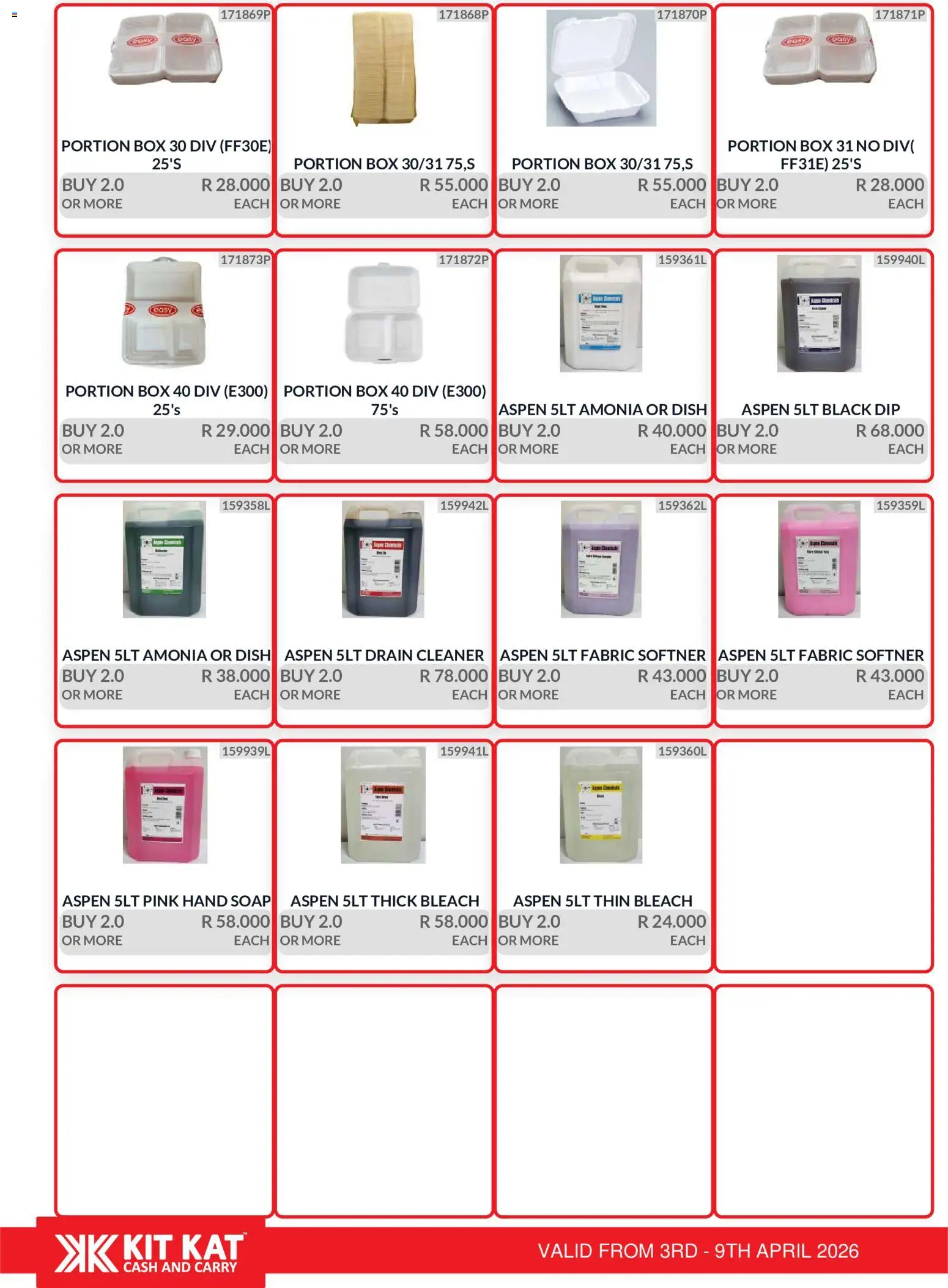 New KIT KAT Cash & Carry catalogue – valid from 03.04.2026 | Page: 38 | Products: Box, Softner, Bleach, Soap