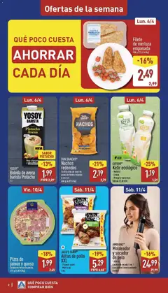 Vista previa Pizza de jamón y queso, Cocida en horno de piedra. 415 g válido desde el 06.04.2026 | Página: 2