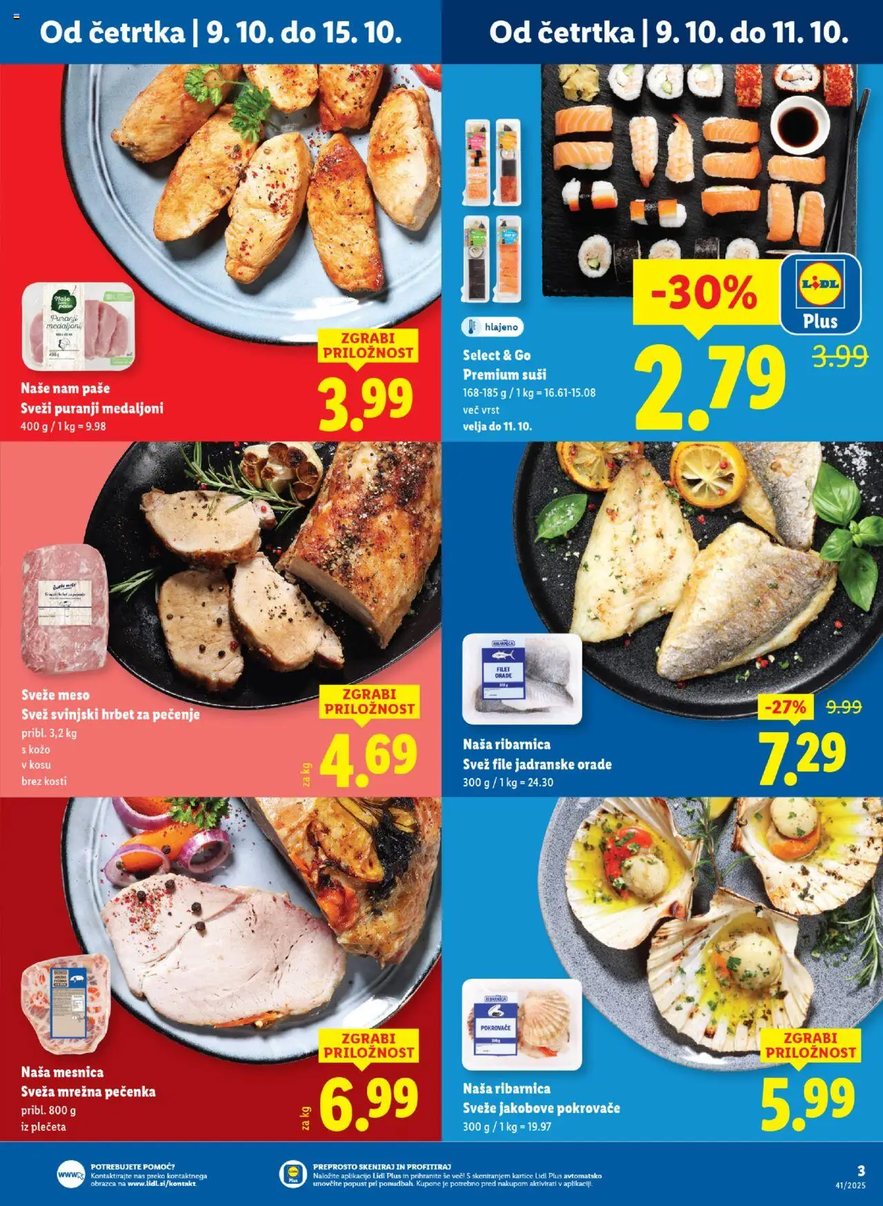 Novi Lidl katalog ponudbe – veljaven od 09.10.2025 | Stran: 3 | Izdelki: Suši