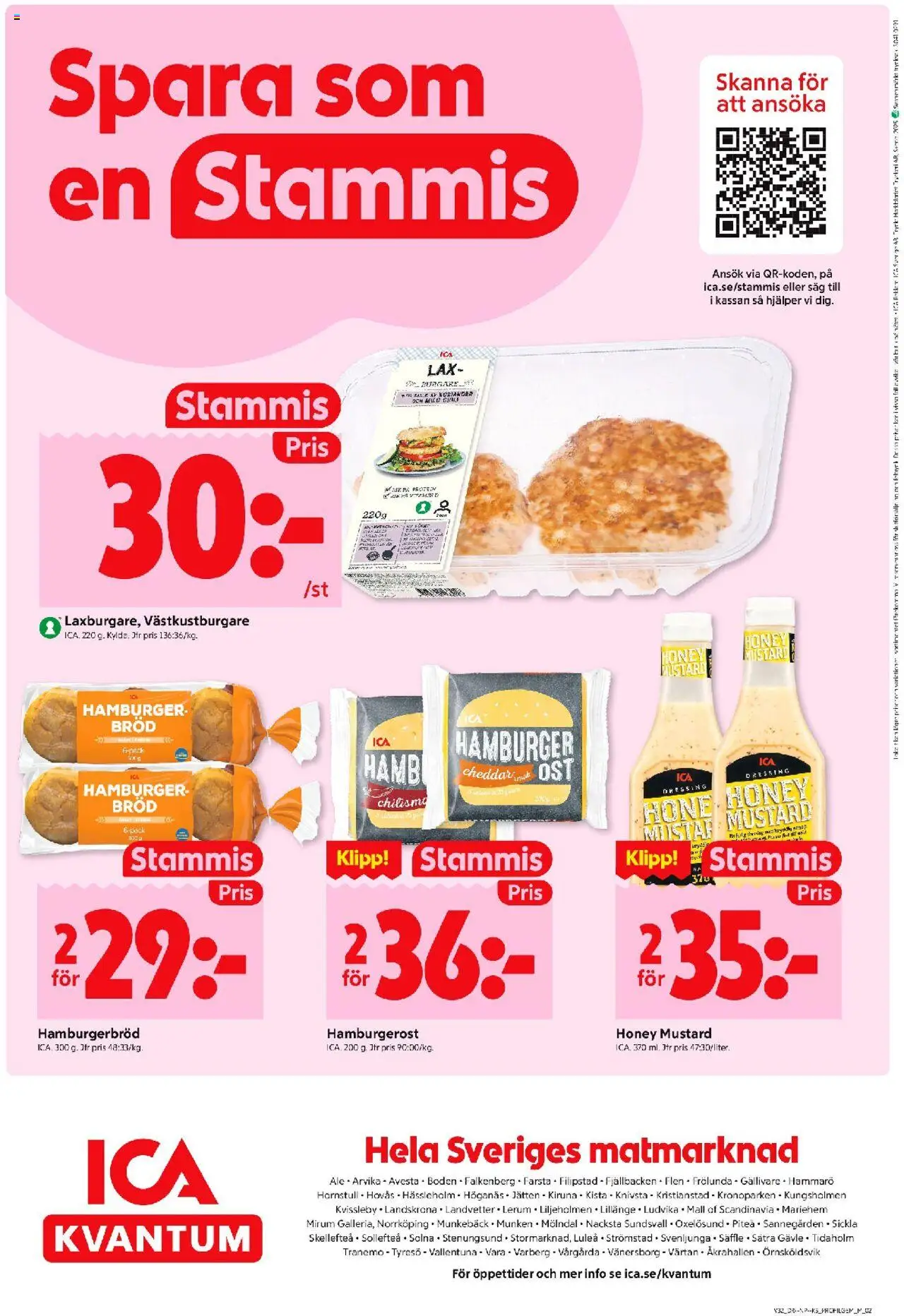 ICA Kvantum reklamblad aktuell från 04.08.2025 | Sida: 6 | Produkter: Såg, Hamburgerbröd, Lax, Bröd