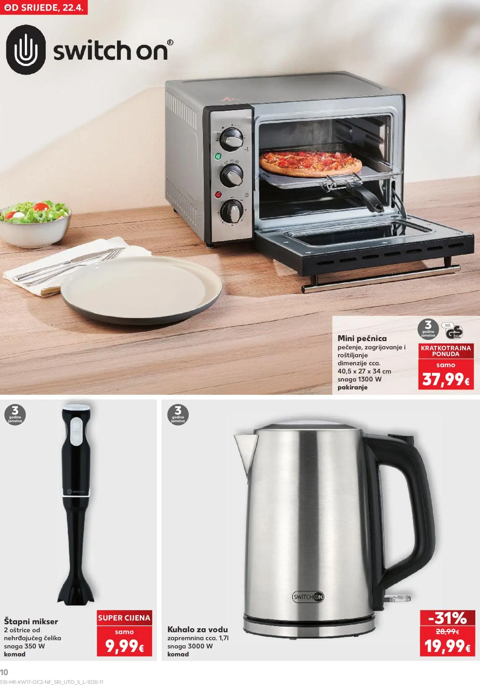 Kaufland katalog | vrijedi od 22.04.2026 | Stranica: 10 | Proizvodi: Kuhalo za vodu, Mikser, Blender, Pećnica