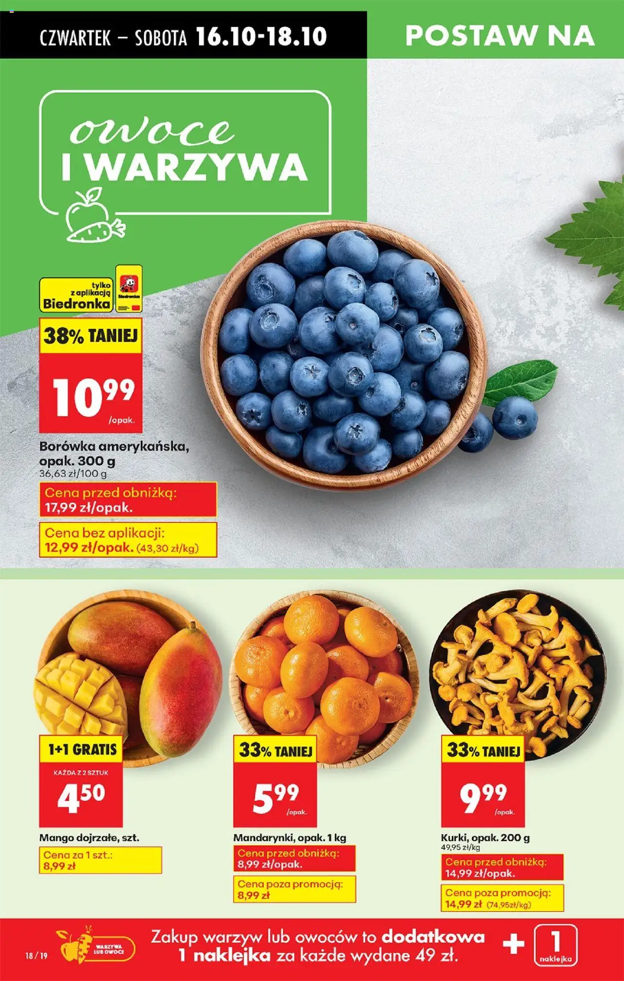 Biedronka gazetka - Oferta w tym tygodniu od 16.10.2025 | Strona: 20 | Produkty: Mango, Warzywa, Owoce