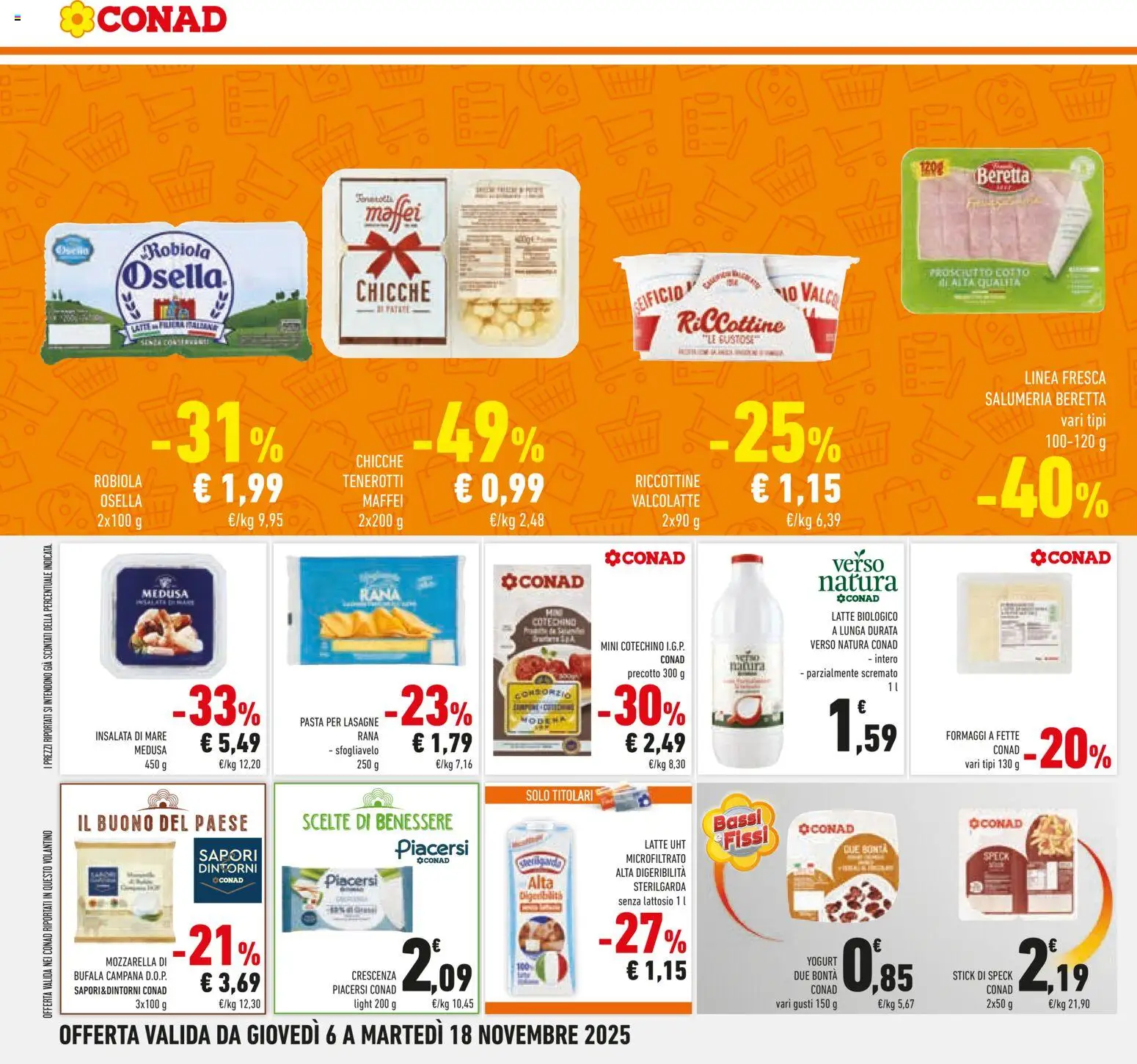 Volantino Conad del 06.11.2025 | Pagina: 24 | Prodotti: Yogurt, Insalata, Mozzarella, Crescenza
