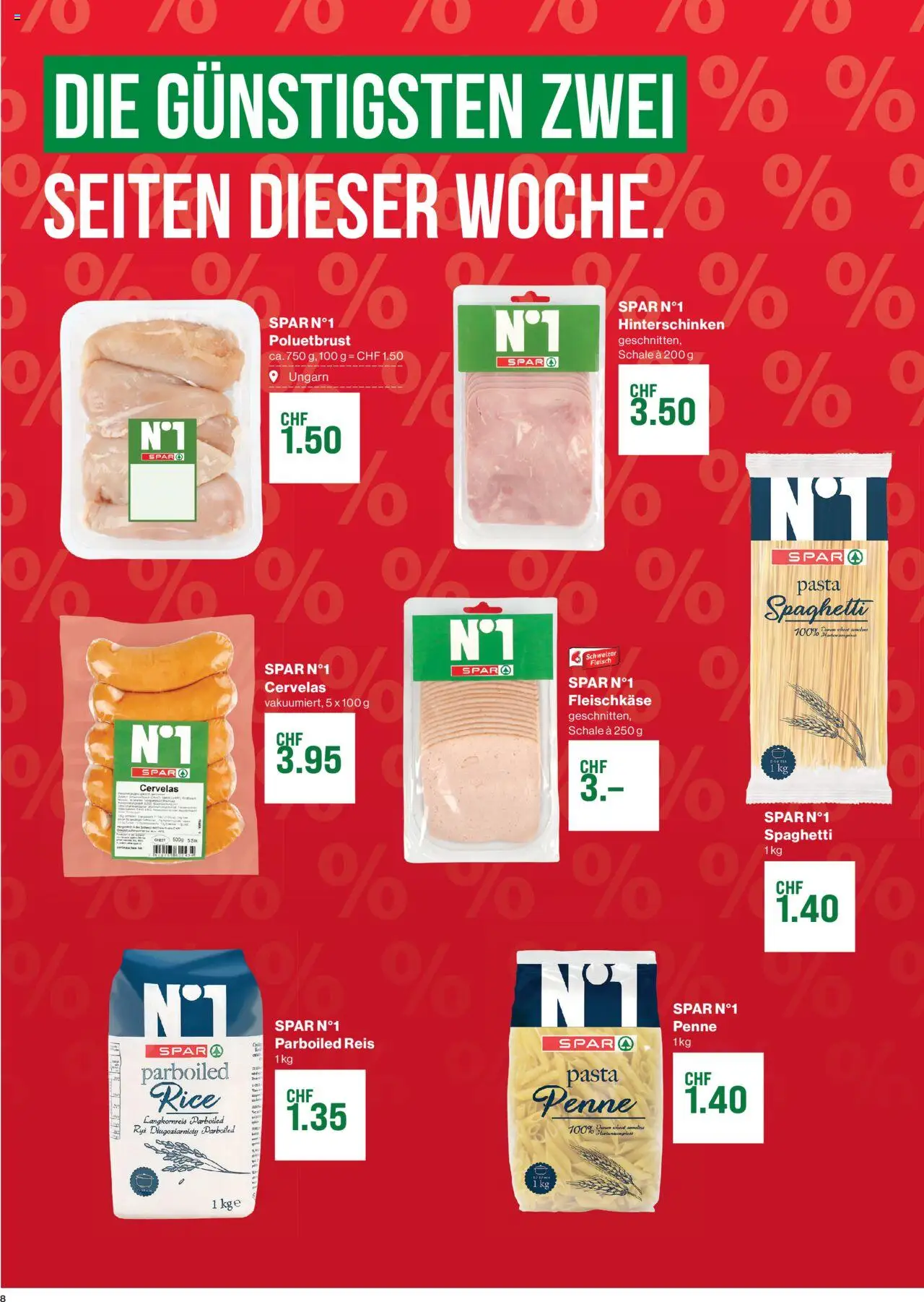 SPAR Aktionen ab 28.08.2025 | Seite: 8 | Produkte: Reis, Pasta
