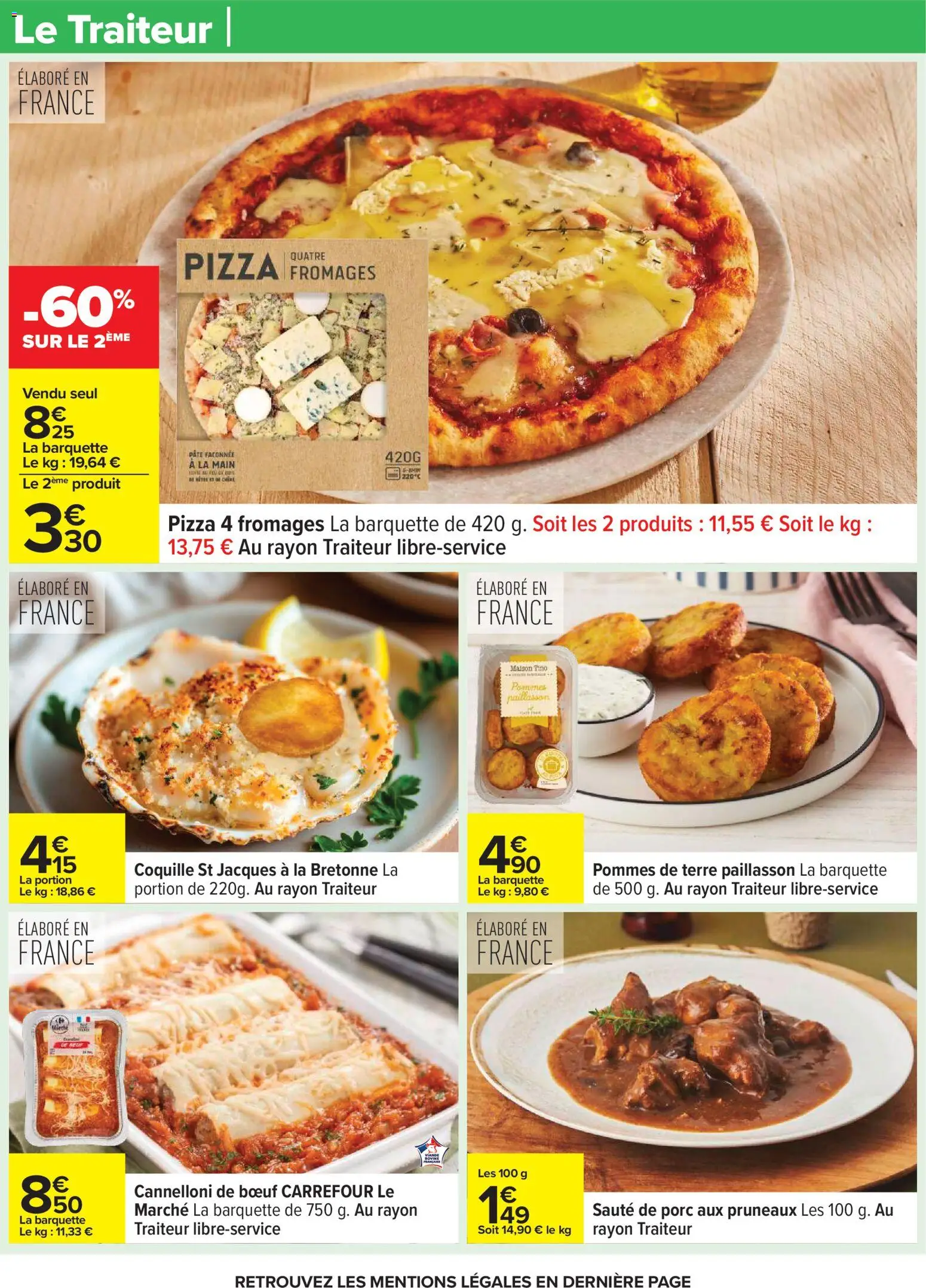 {H1} | Page: 36 | Produits: Sauté de porc, Pizza, Pommes, Pommes de terre