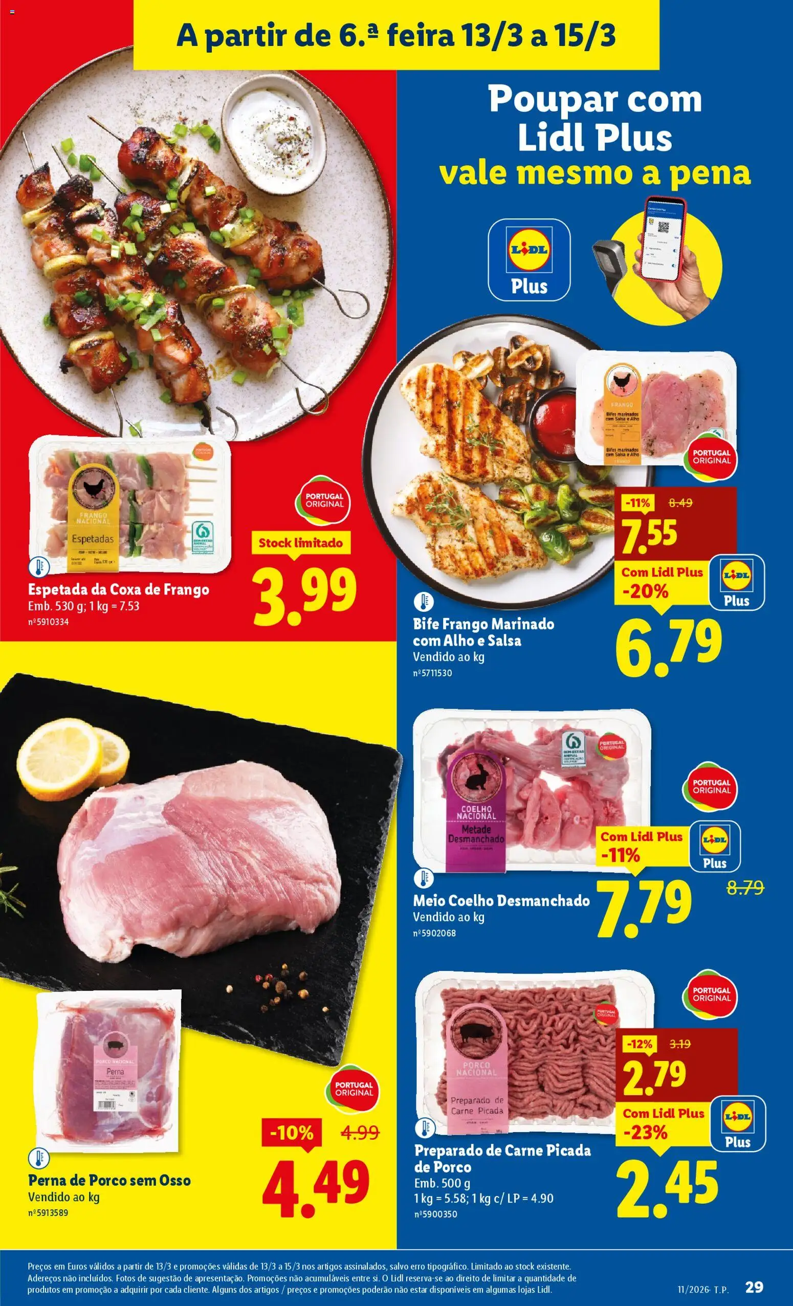Lidl folheto │ válido de 09.03.2026 | Página: 29 | Produtos: Frango, Carne picada, Carne, Coelho