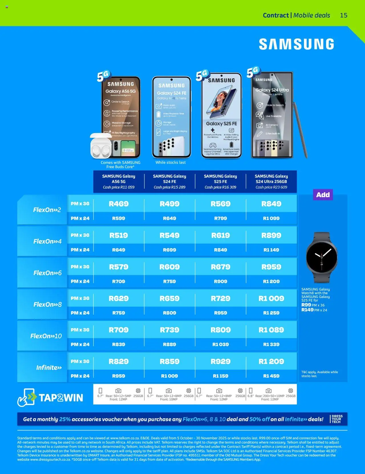 New Telkom catalogue – valid from 05.10.2025 | Page: 15 | Products: Data, Audio, Charger, Pen