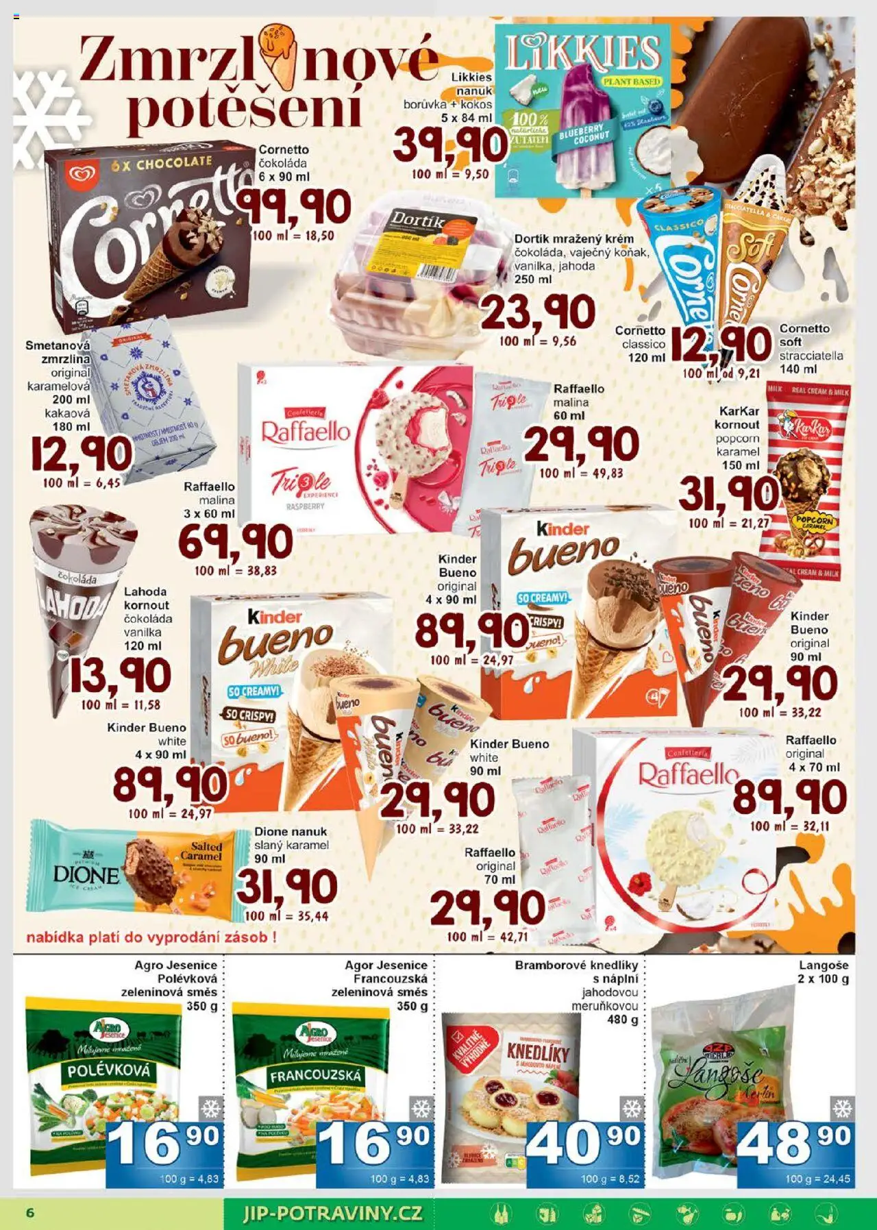 Jip leták od 13.08.2025 | Strana: 6 | Produkty: Slaný karamel, Krém, Zmrzlina, Kinder Bueno