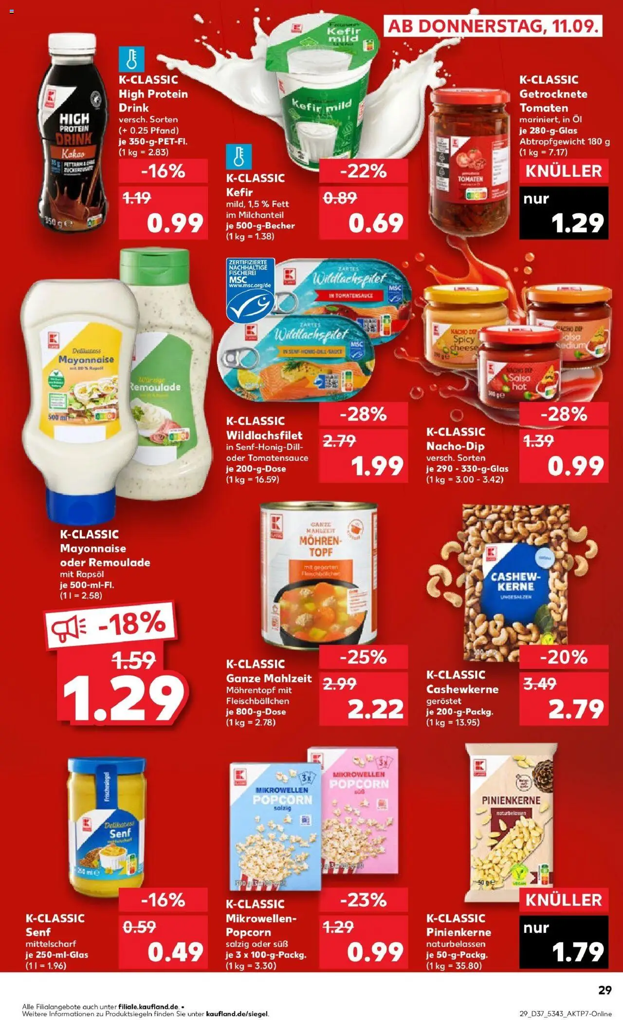 Kaufland prospekt Hauzenberg	 – gültig ab 14.09.2025 | Seite: 29 | Produkte: Rapsöl, Tomaten, Mohren, Mayonnaise