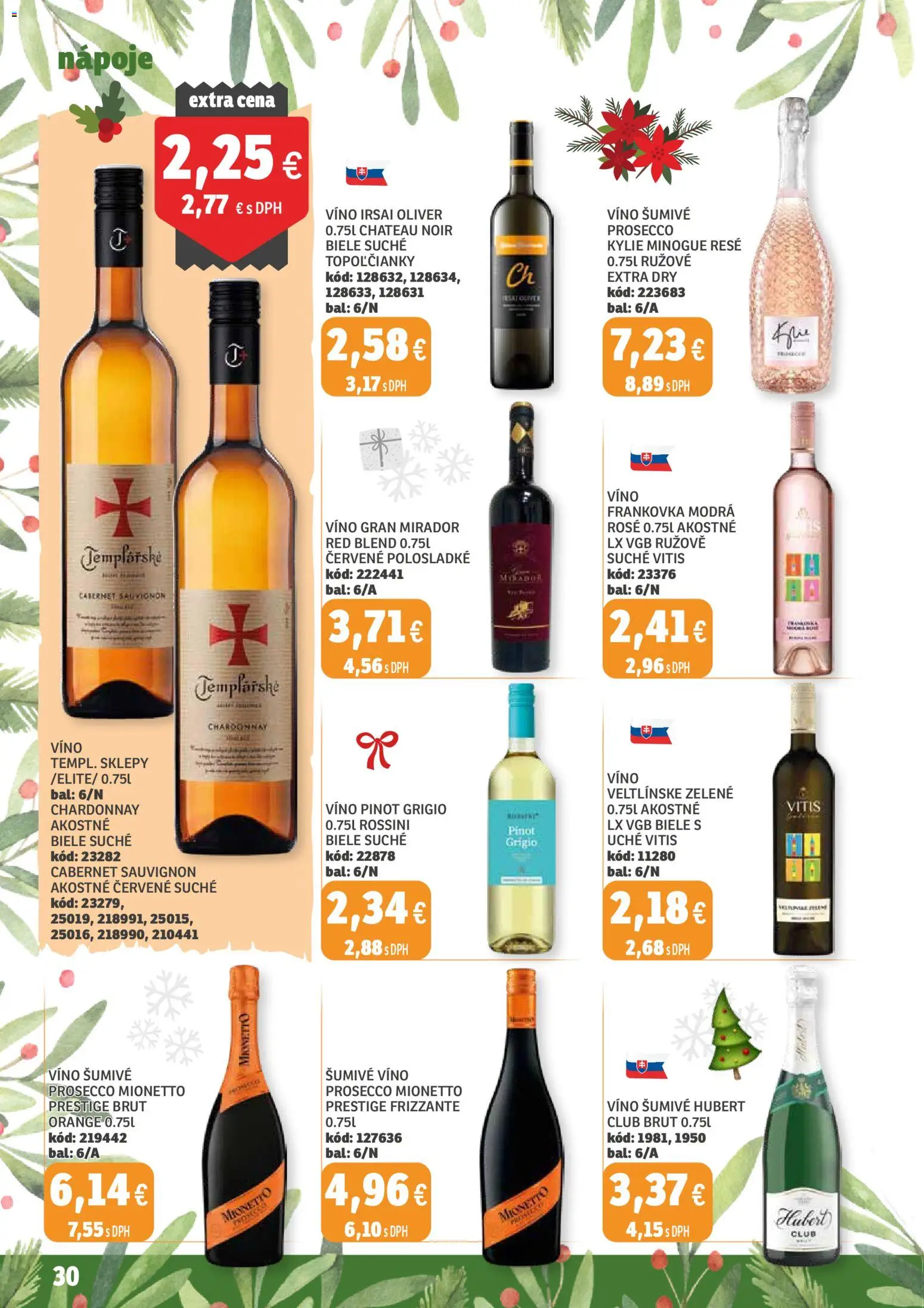 Nové Labaš akcie – leták je platný od 12.12.2025 | Strana: 30 | Produkty: Víno, Prosecco, Šumivé víno