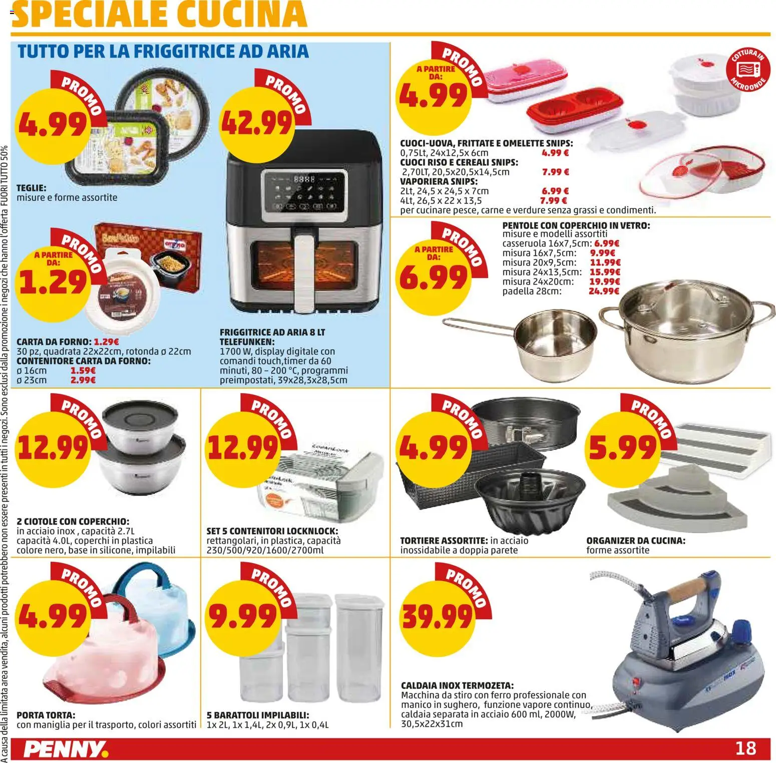 Volantino PENNY del 29.01.2026 | Pagina: 18 | Prodotti: Friggitrice ad aria, Cereali, Verdure, Padella