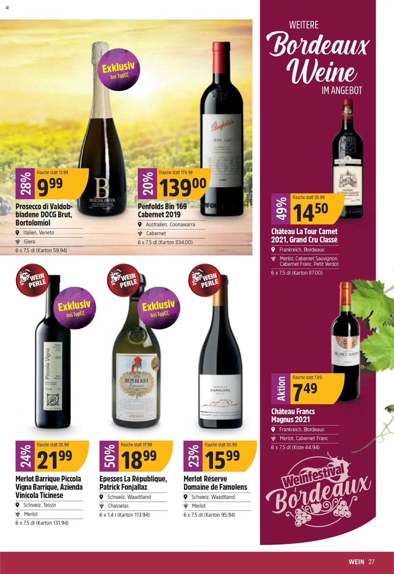 TopCC Aktionen ab 04.08.2025 | Seite: 27 | Produkte: Merlot, Wein