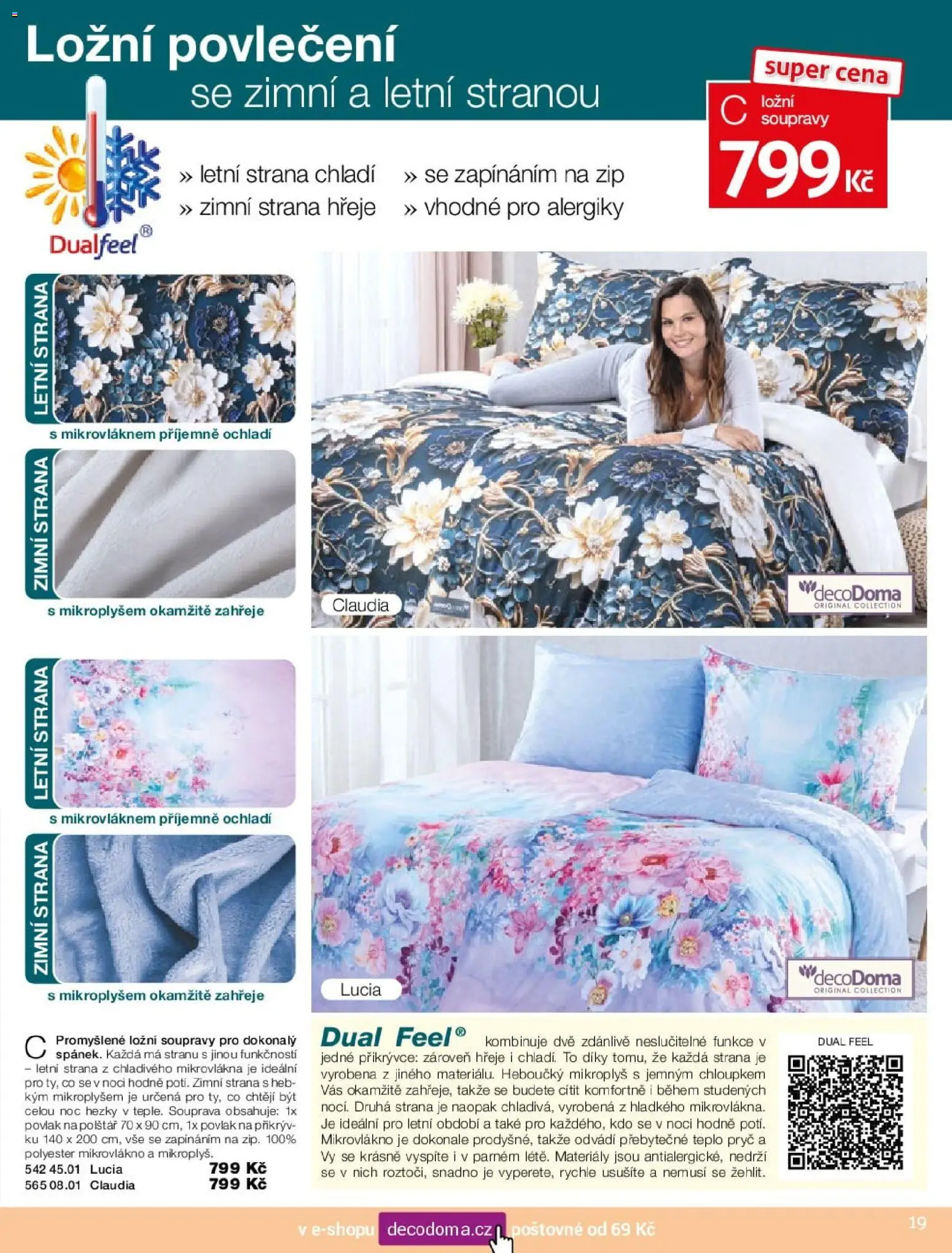 Decodoma katalog od 16.02.2026 | Strana: 19 | Produkty: Povlak na polštář, Povlečení, Ložní povlečení, Polštář