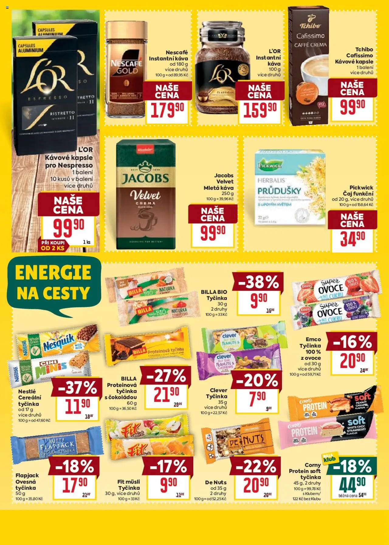 Billa Velký leták od 22.10.2025 | Strana: 26 | Produkty: Ovoce, Kávové kapsle, Jacobs, Crema