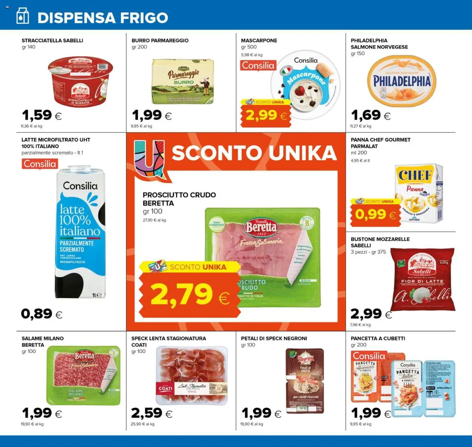 Volantino Oasi del 15.12.2025 | Pagina: 22 | Prodotti: Prosciutto Crudo, Salmone, Panna, Burro