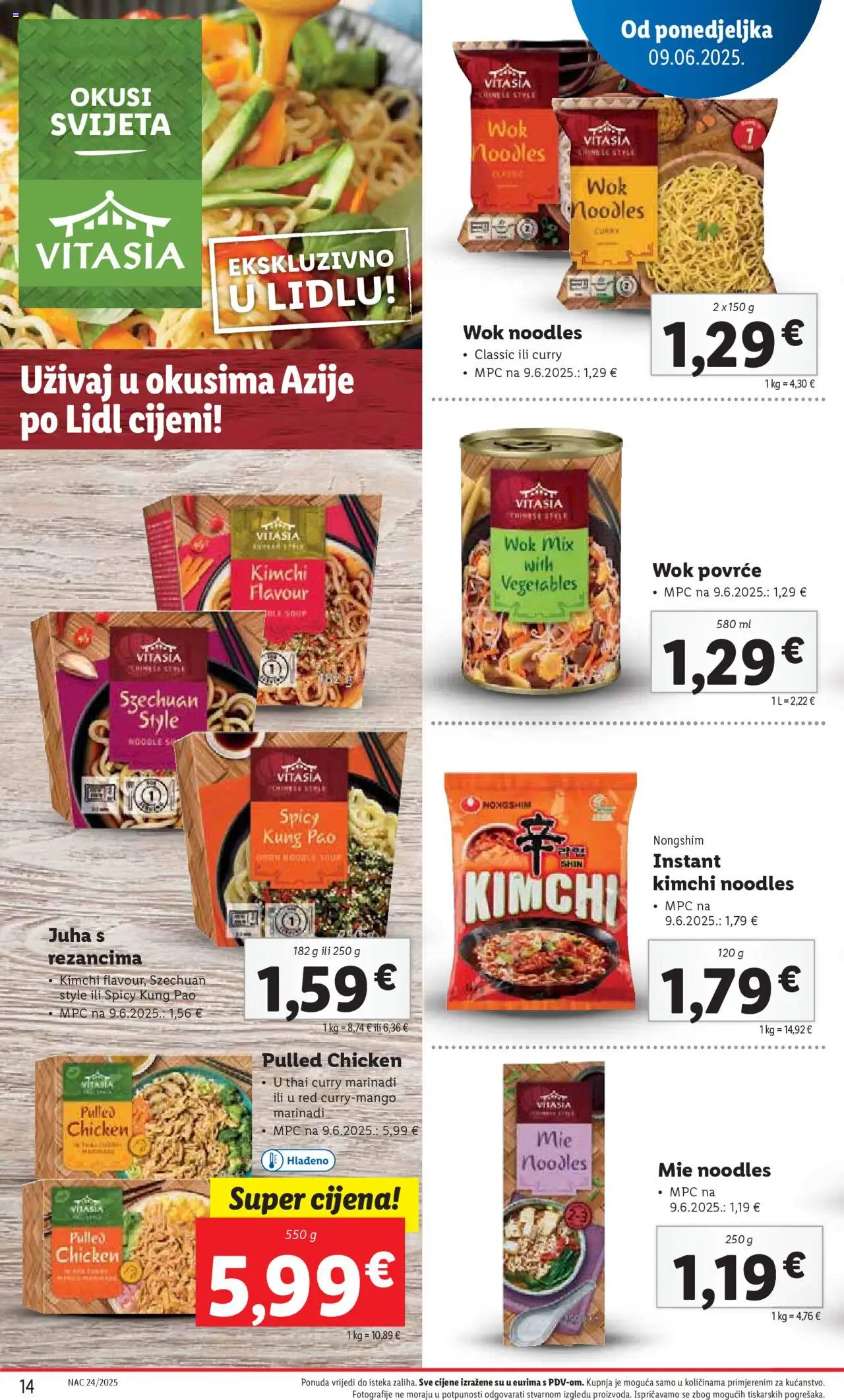Lidl katalog | vrijedi od 09.06.2025 | Stranica: 14 | Proizvodi: Juha, Noodle, Povrće, Curry