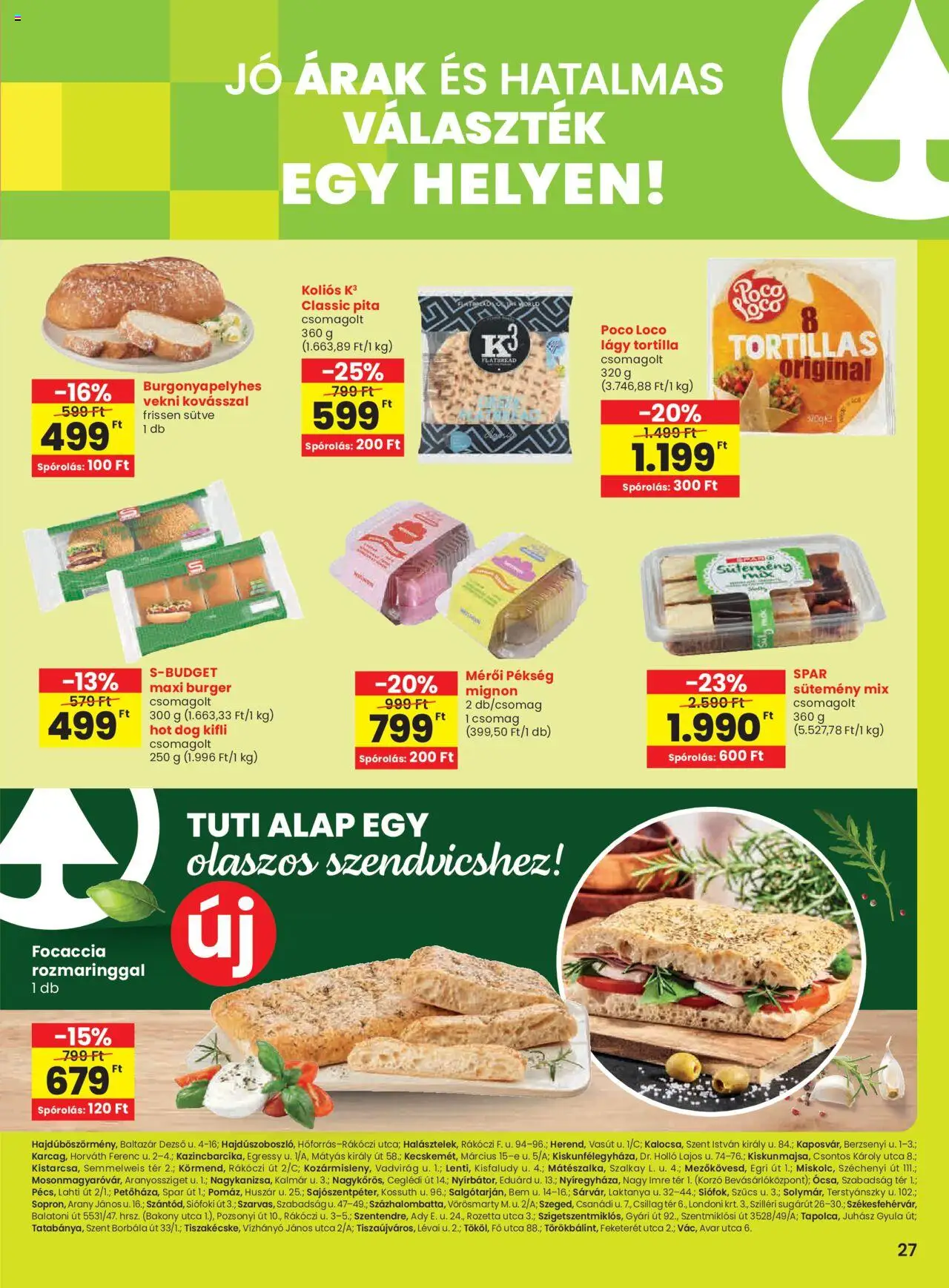 Spar akciós ujság - amely érvényes a következő dátumtól: 26.06.2025 | Oldal: 4 | Termékek: Hot dog, Kifli, Pita, Sütemény