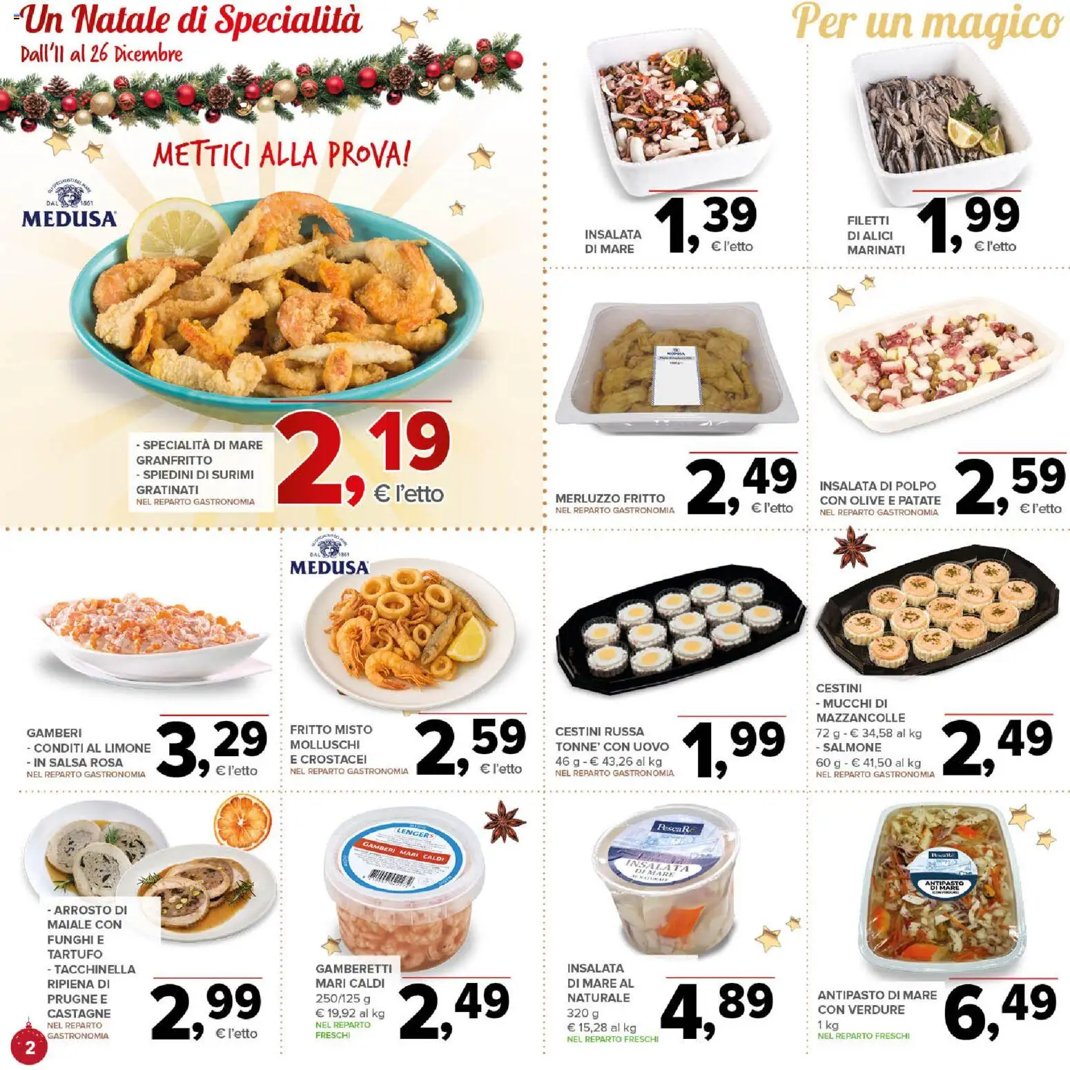Volantino Todis del 11.12.2025 | Pagina: 2 | Prodotti: Tartufo, Merluzzo, Limone, Spiedini