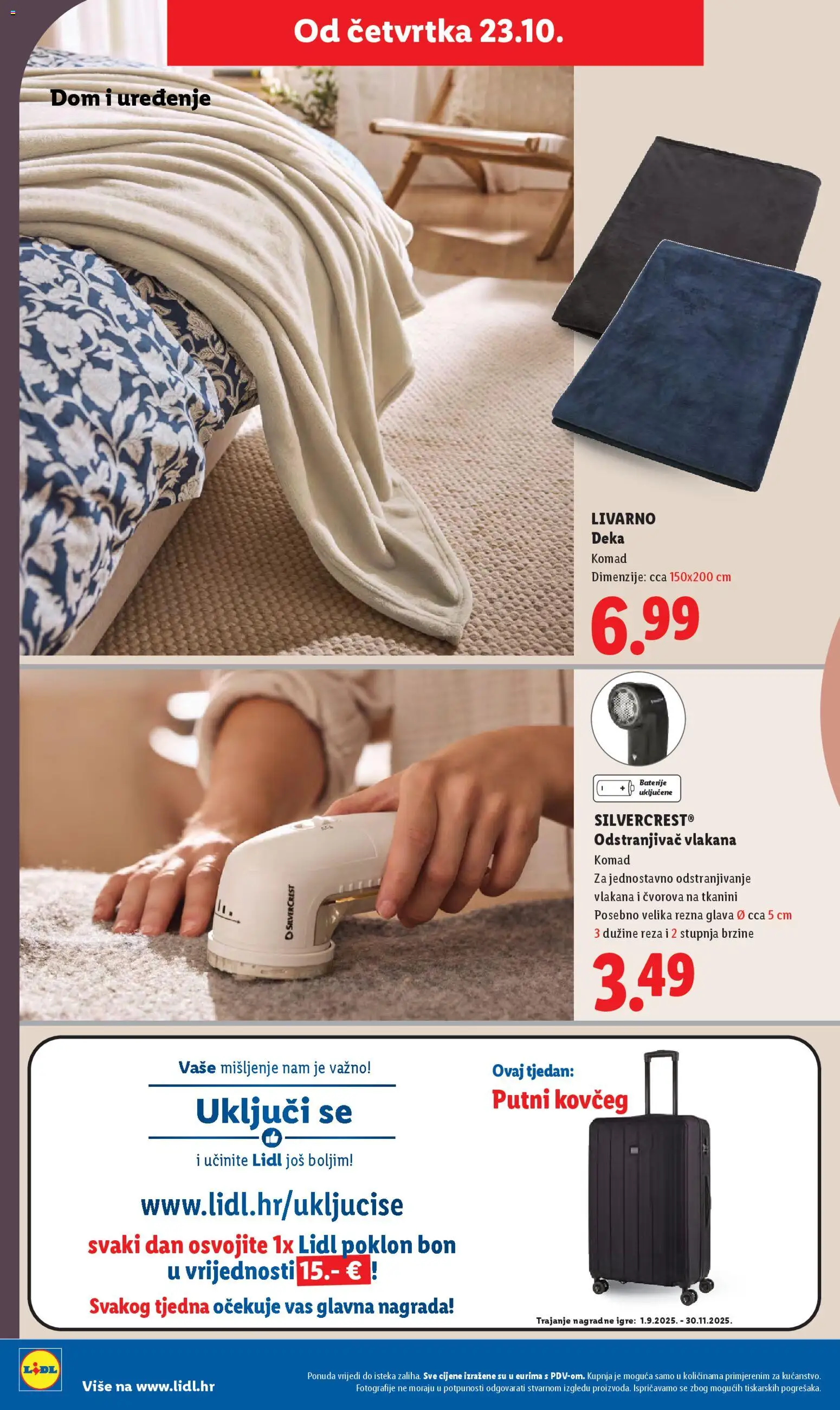 Lidl katalog | vrijedi od 23.10.2025 | Stranica: 18 | Proizvodi: Baterije, Deka